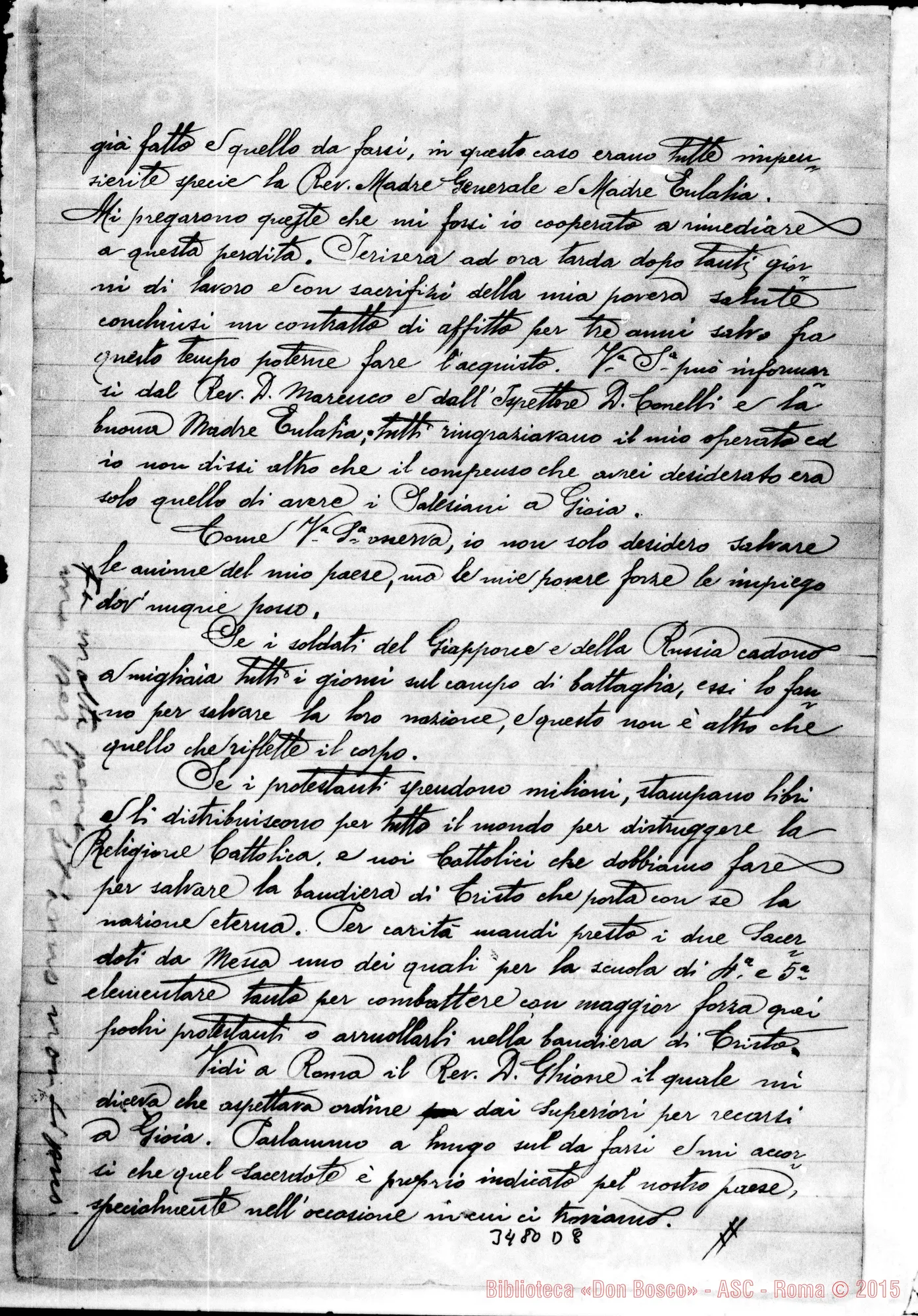 Fotogramma D 8 — Sinibaldi-Don Scappini. Gioia de’ Marsi, 15-10-1904 Autogr. Rinaldi