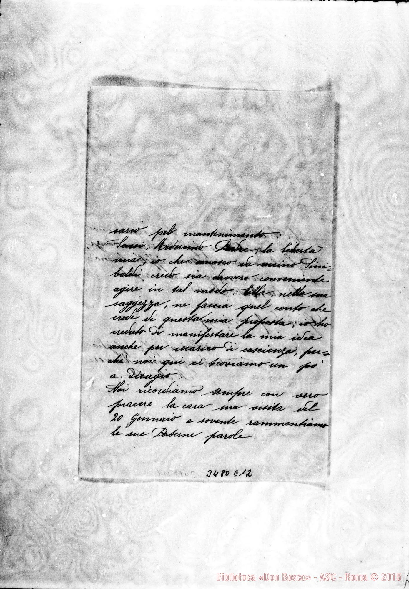 Fotogramma E 12 — Suor Margherita Raineri, F.M.A.-Rev.do Padre. Gioia, 8-06-1907