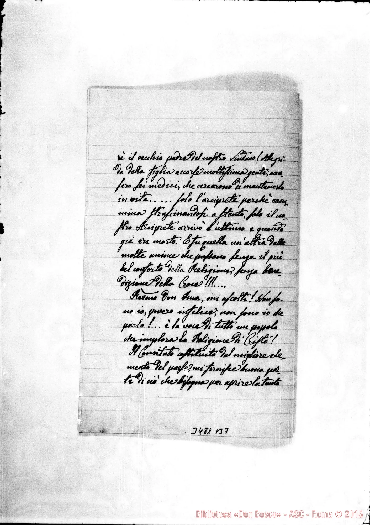 Fotogramma B 7 — Sinibaldi-Don Rua. Gioia de’ Marsi, 4-10-1907 Autogr. Rua