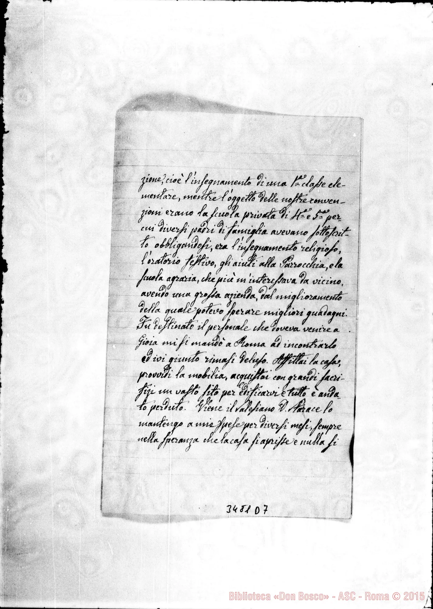 Fotogramma D 7 — Sinibaldi-Don Rua. Gioia de’ Marsi, 19-12-1908