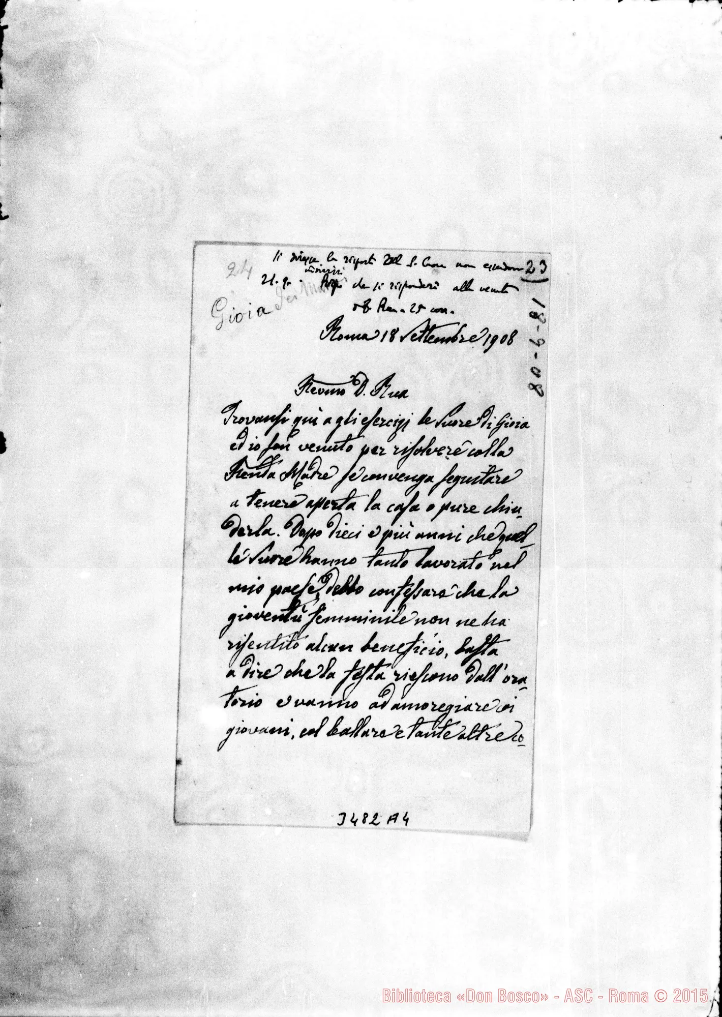 Fotogramma A 4 — Sinibaldi-Don Rua. Roma, 18-11-1908