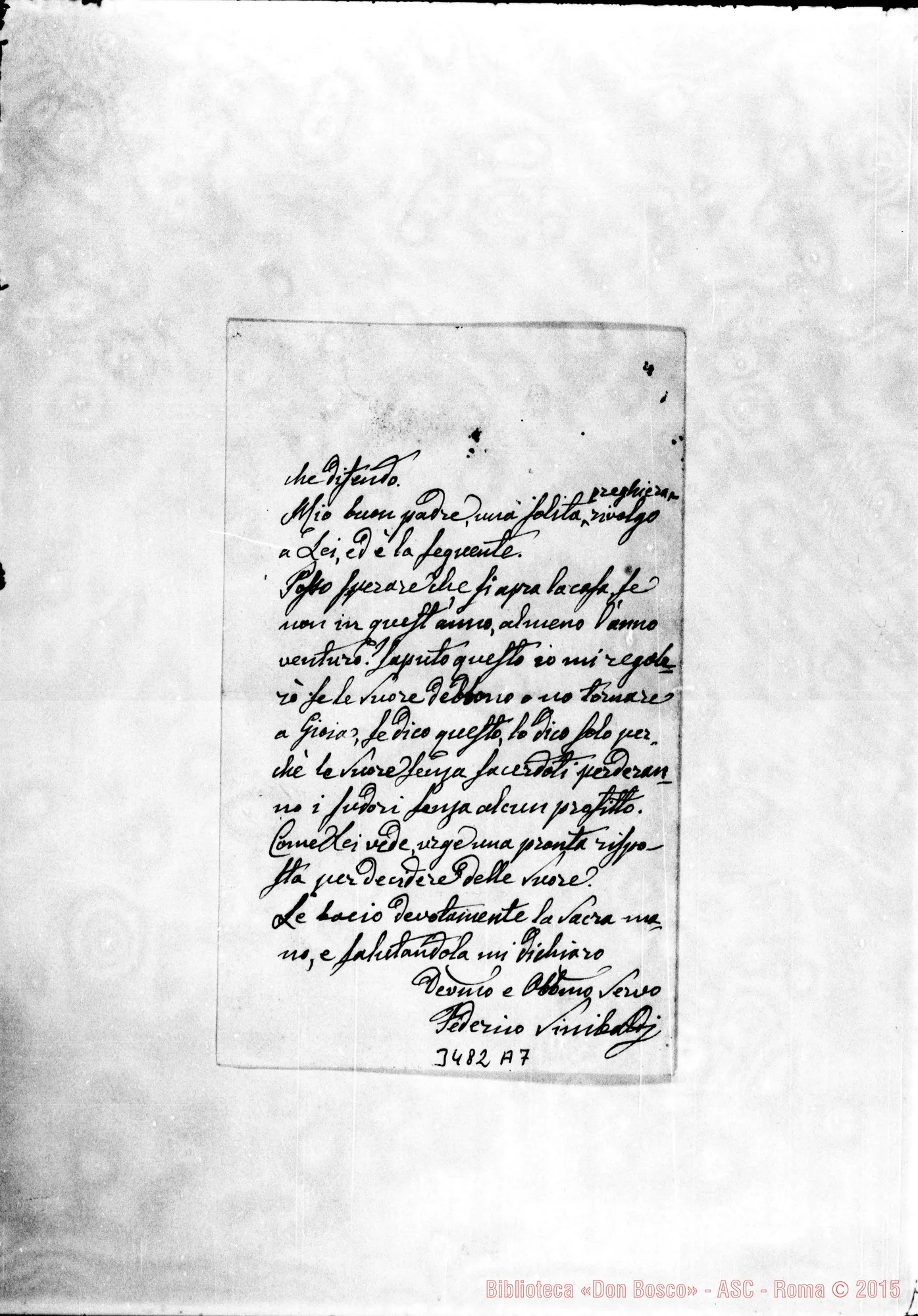 Fotogramma A 7 — Sinibaldi-Don Rua. Roma, 18-11-1908