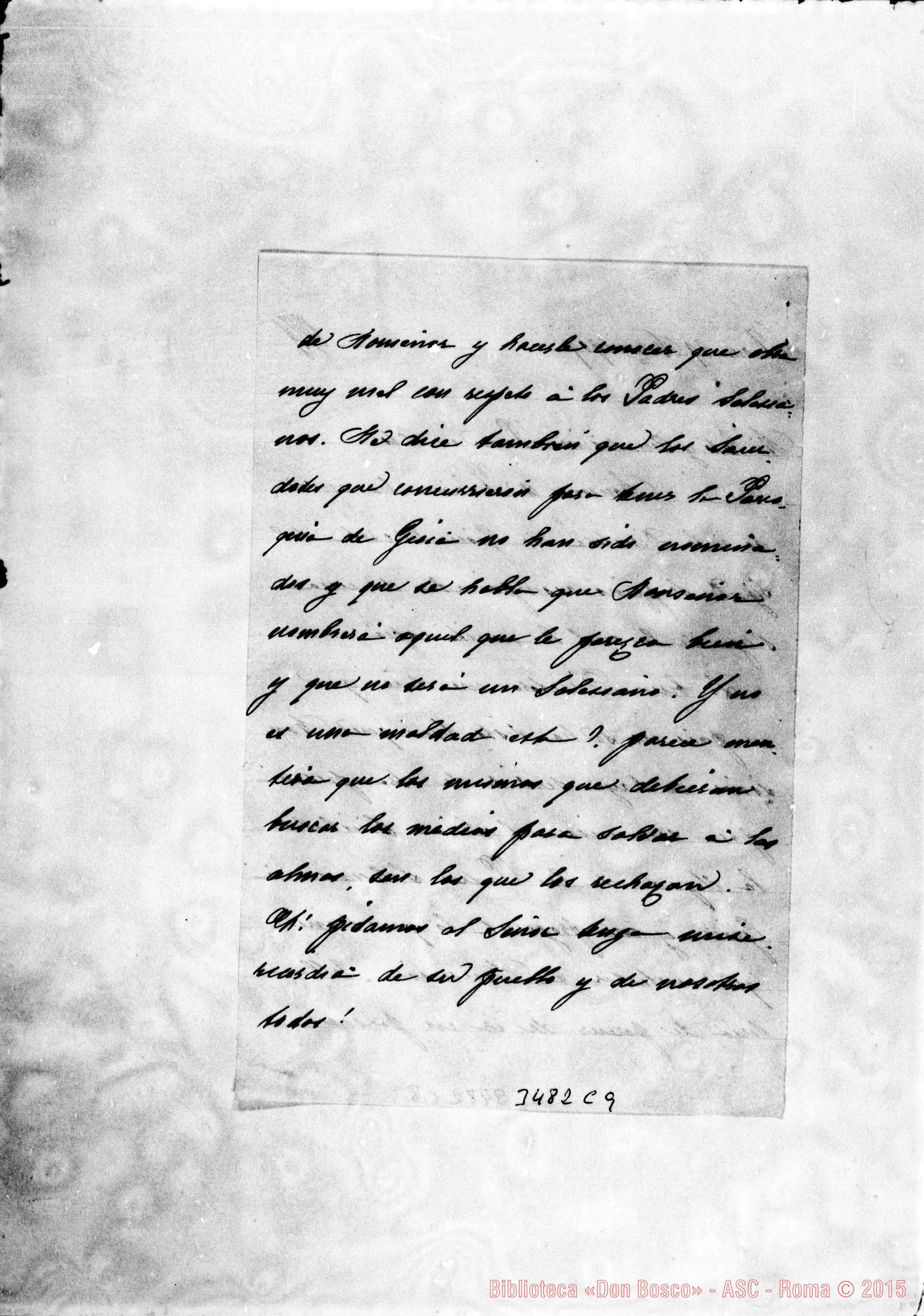 Fotogramma C 9 — A Rev.do Padre da Roma, il 29-03-1909. Senza firma