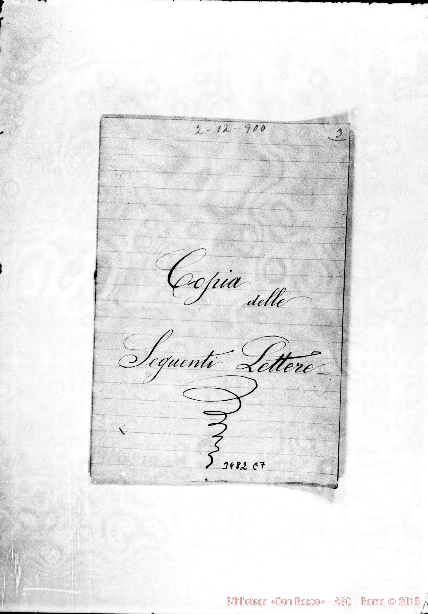 Fotogramma E 7 — Copie di lettere