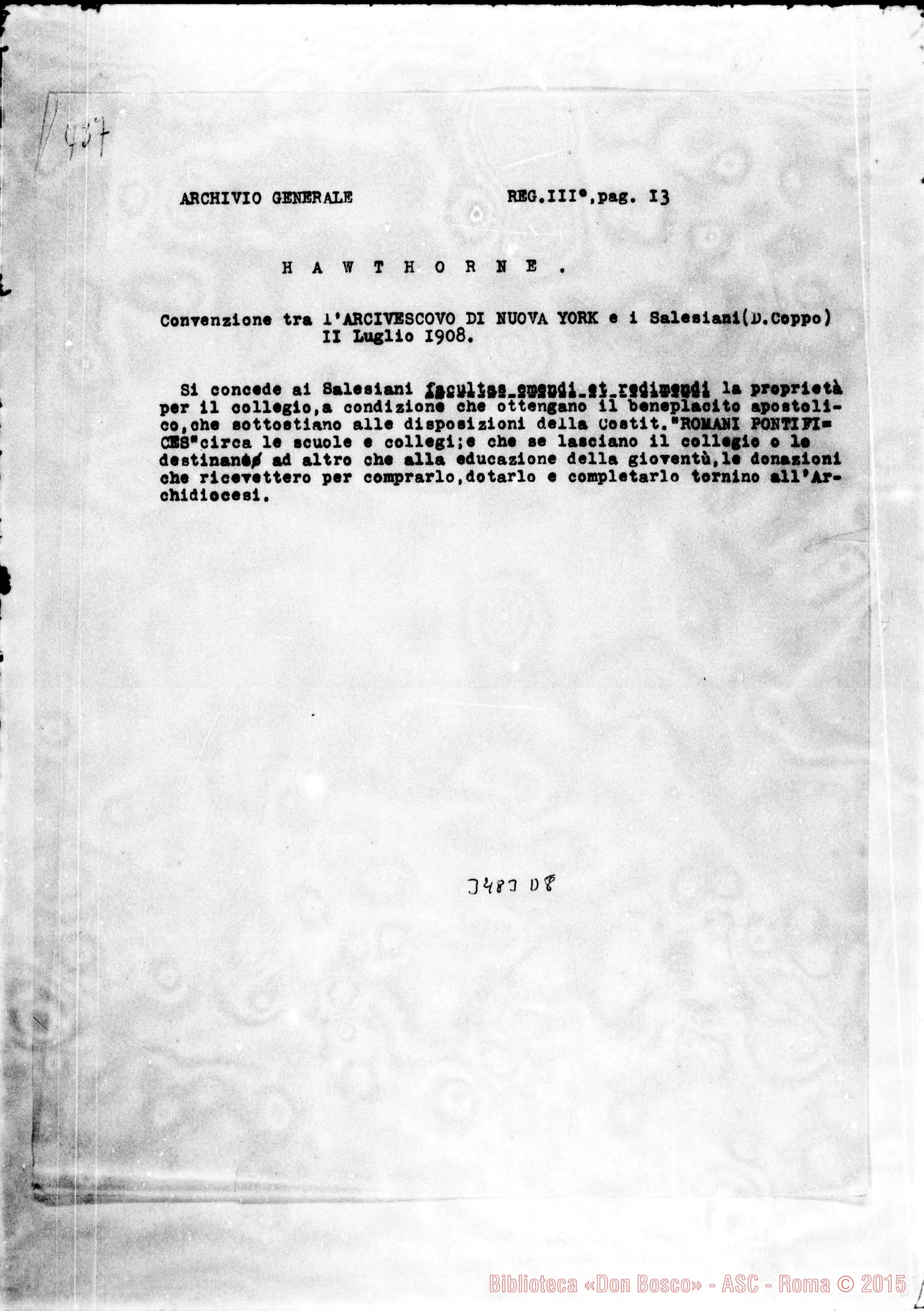 Fotogramma D 8 — Convenzione: estratto
