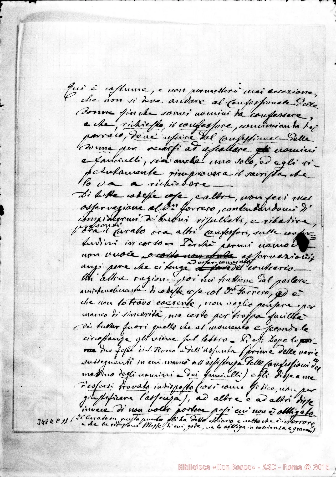 Fotogramma C 11 — Lettera A «Ispettore», senza data né firma.