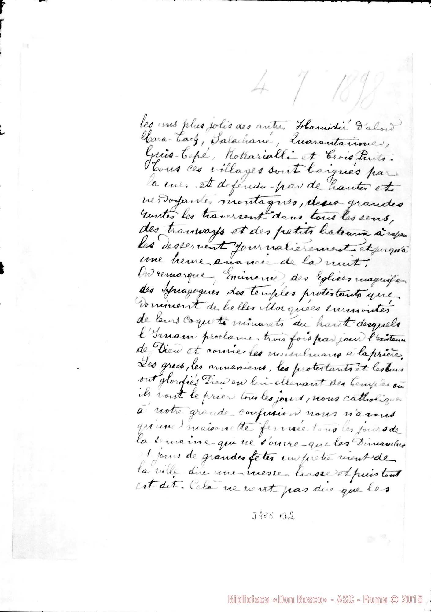 Fotogramma B 2 — Pierre Sylvester Castor-Card. Parocchi. Smyrne, 4-07-1898