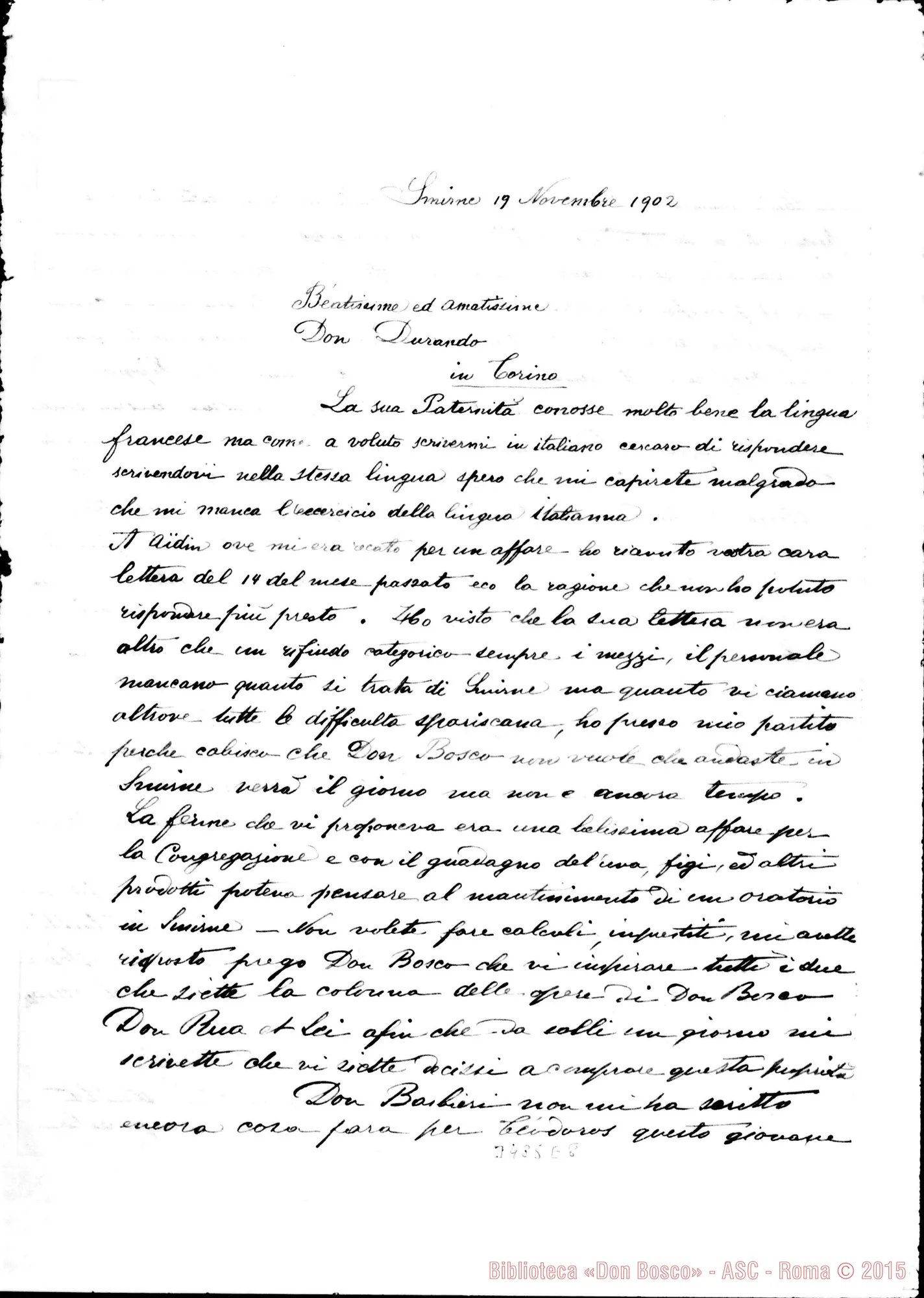 Fotogramma E 8 — Pierre Sylvester Castor-Don Durando. Smyrne, 19-11-1902