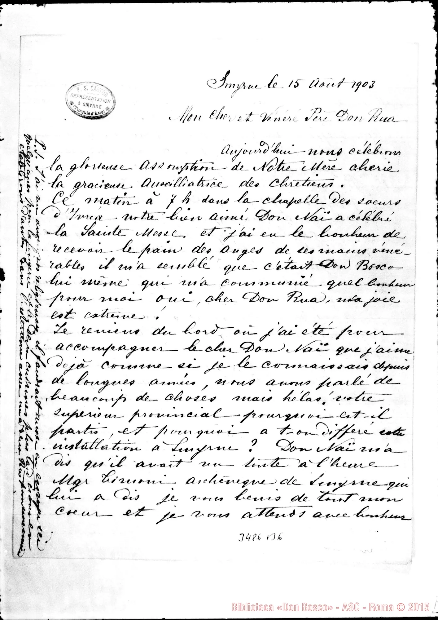 Fotogramma B 6 — Pierre Sylvester Castor-Don Rua. Smyrne, 15-08-1903