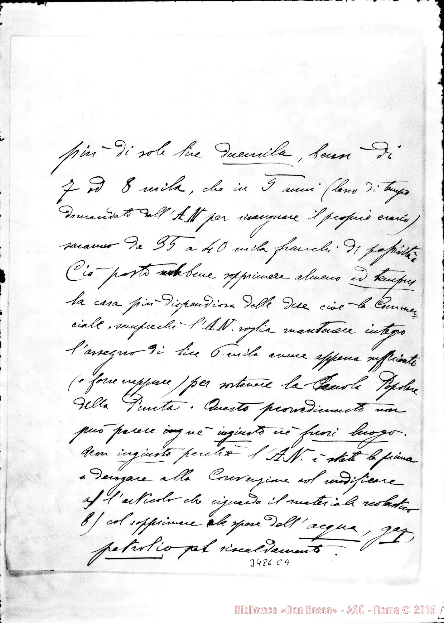Fotogramma C 9 — Promemoria riguardante la casa di Smirne, il 17-02-1906. Autogr. Rua