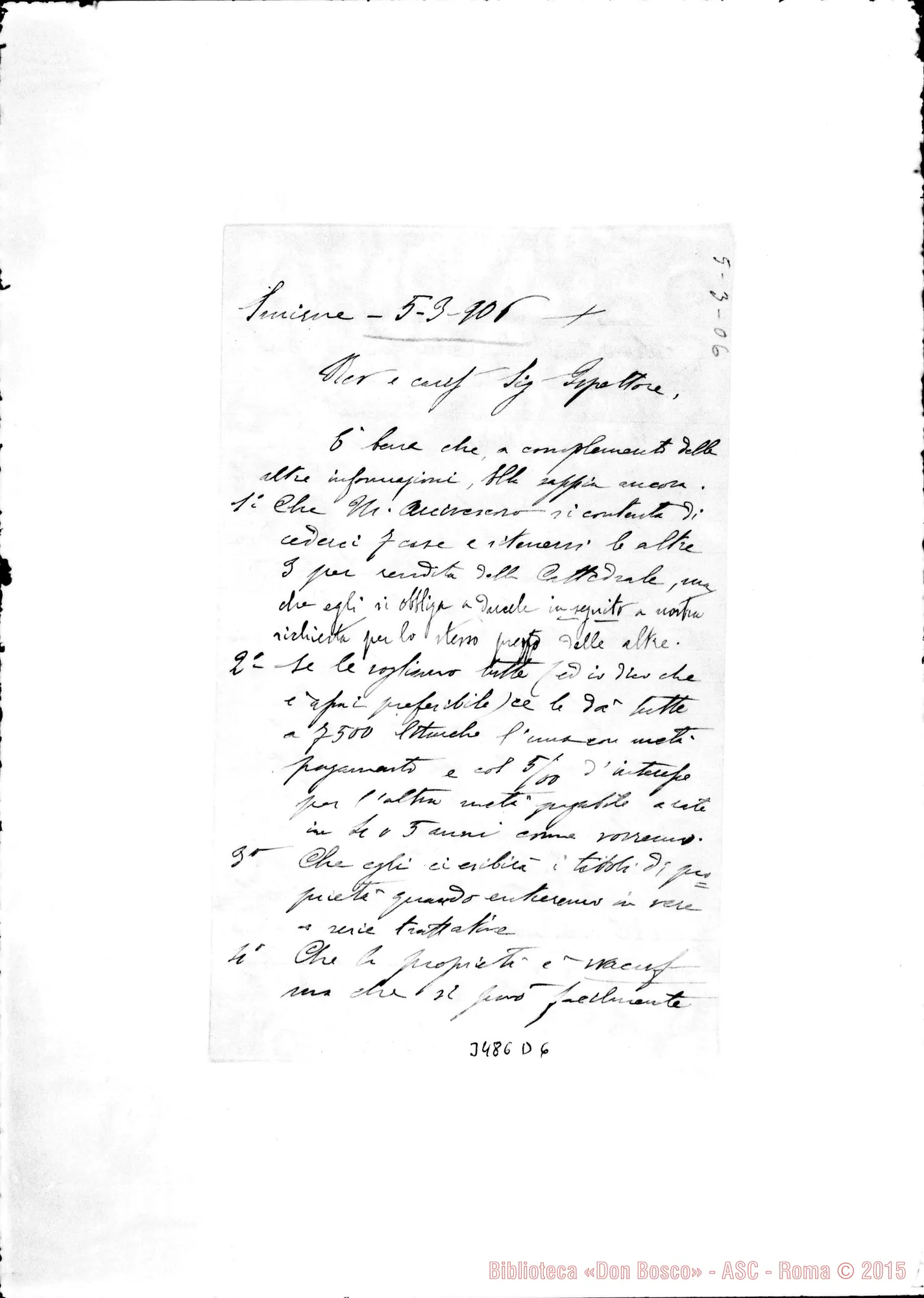 Fotogramma D 6 — Don Giovanni Chiesa-Ispettore. Smirne, 5-03-1906