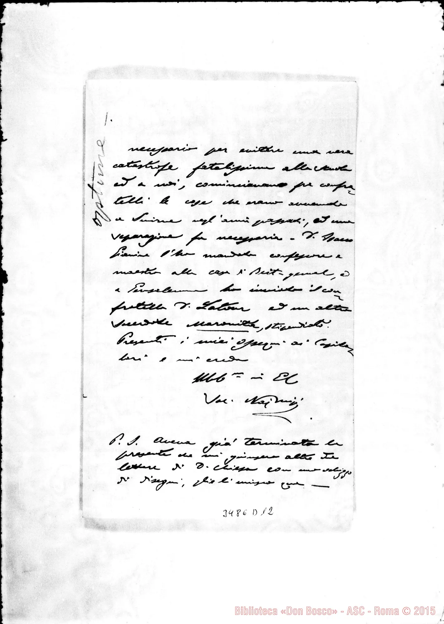 Fotogramma D 12 — Don Luigi Nai-Don Cerruti. Betlemme, 15-03-1906