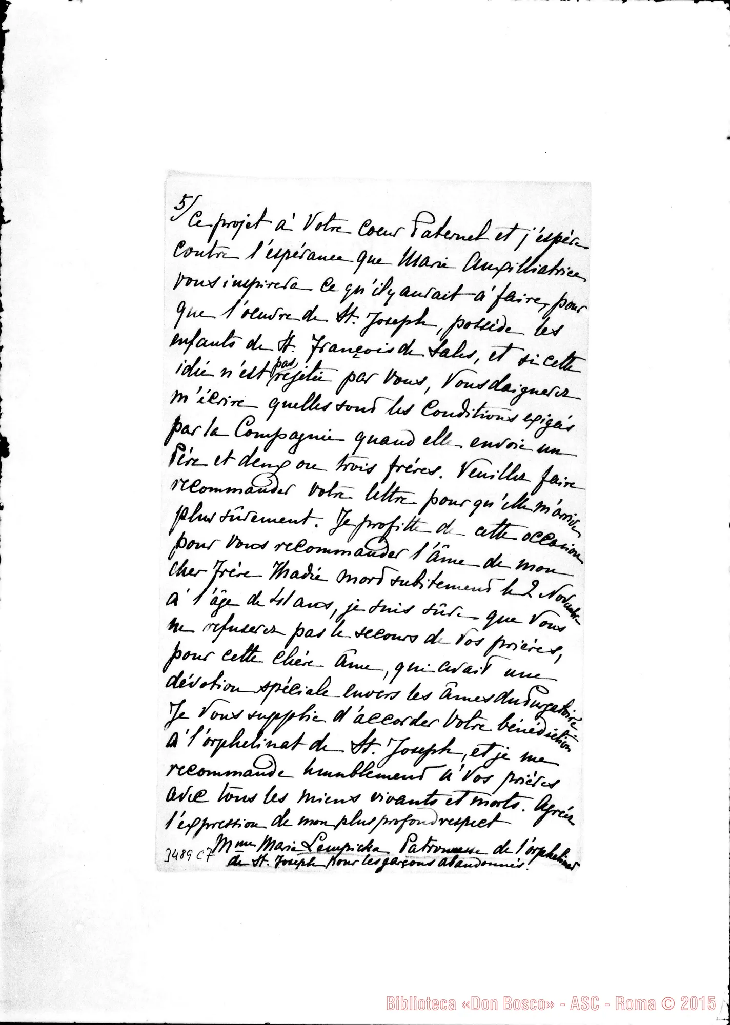 Fotogramma C 7 — M.me Marie Lempicka-Révérend Père. Cracovia, 3-02-1886