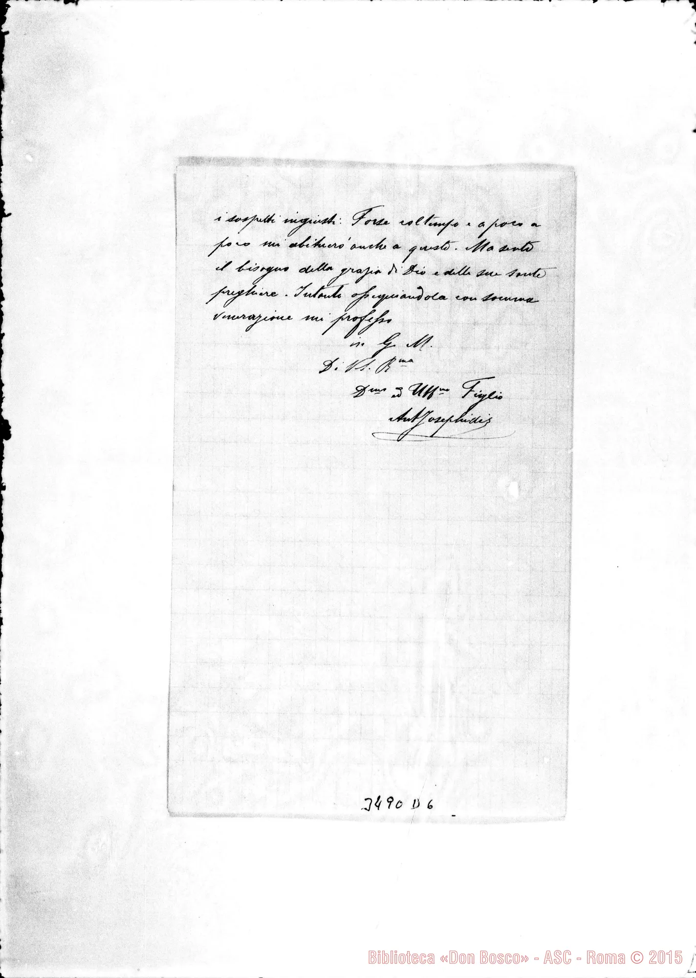 Fotogramma D 6 — Don Josephidi Antonio-Don Rua. La Marsa, 22-03-1897 Autogr. Rua