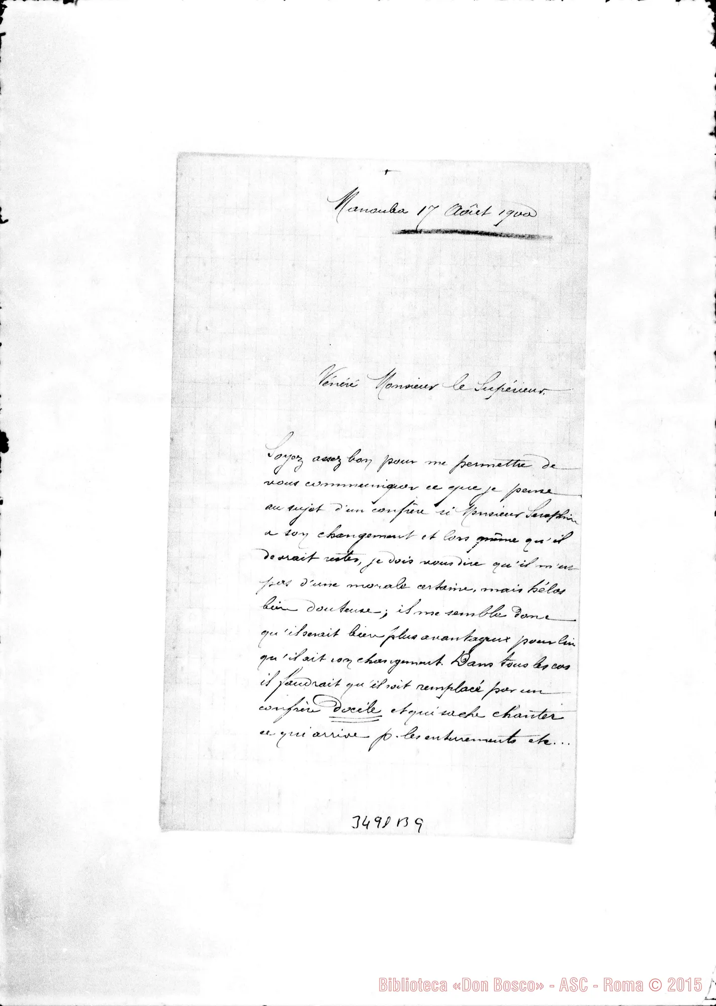 Fotogramma B 9 — Don Vidal-Monsieur le Supérieur. La Manouba, 17-08-1900