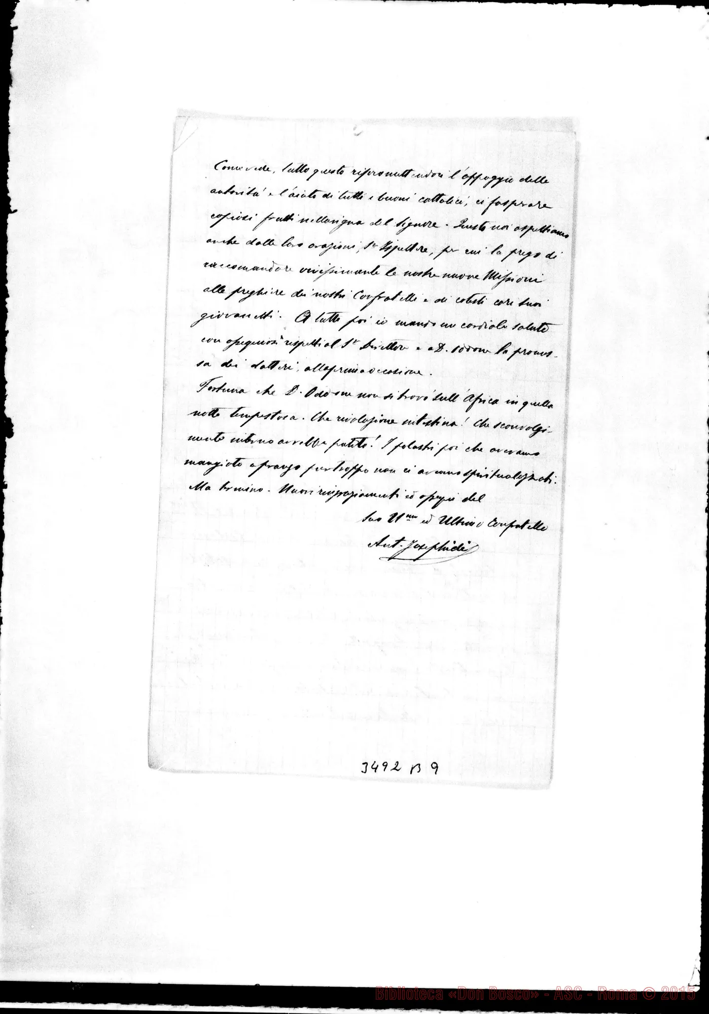 Fotogramma B 9 — Don Antonio Josephidi-Don Tamietti. La Marsa, 12-01-1895