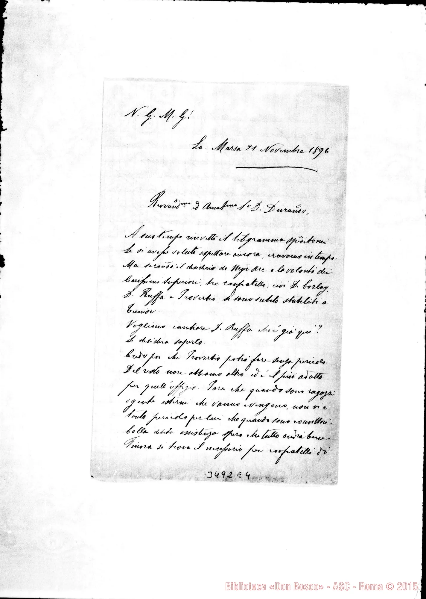 Fotogramma E 4 — Don Antonio Josephidi-Don Durando. La Marsa, 21-11-1896