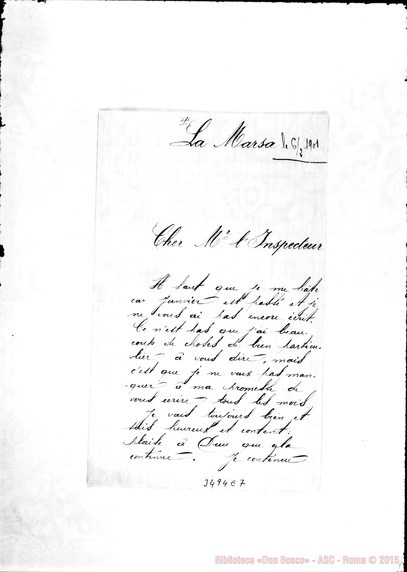 Fotogramma E 7 — Ch. Julliard Giuseppe-Inspecteur. La Marsa, 6-02-1901