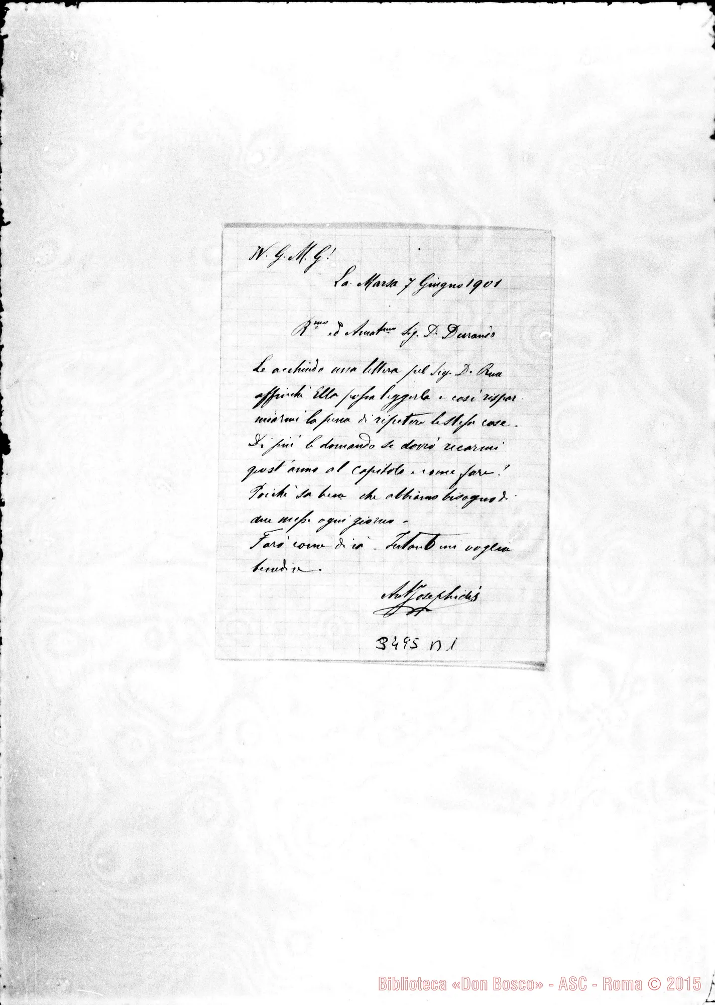 Fotogramma B 1 — Don Antonio Josephidi-Don Durando. La Marsa, 7-06-1901