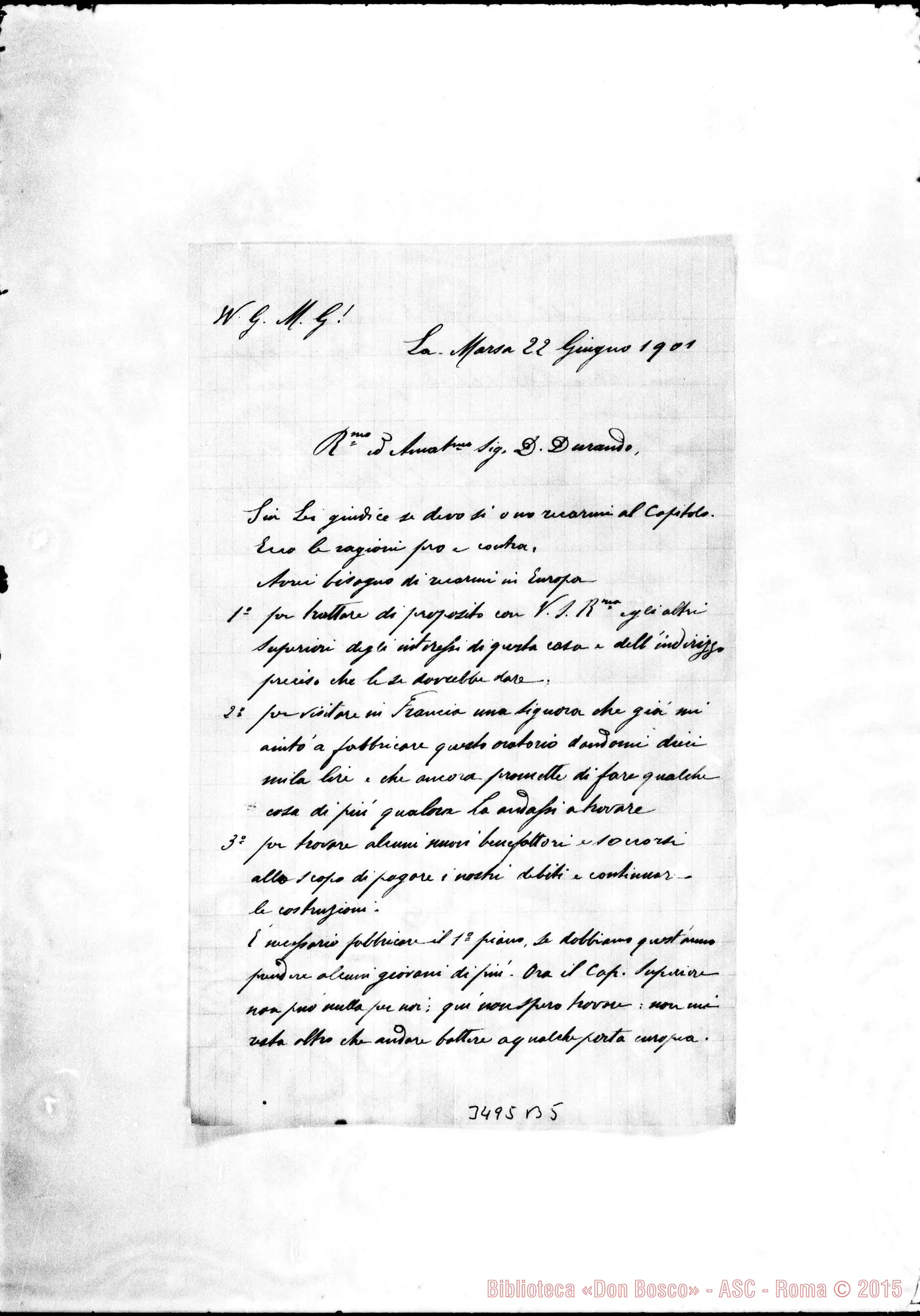Fotogramma B 5 — Don Antonio Josephidi-Don Durando. La Marsa, 22-06-1901