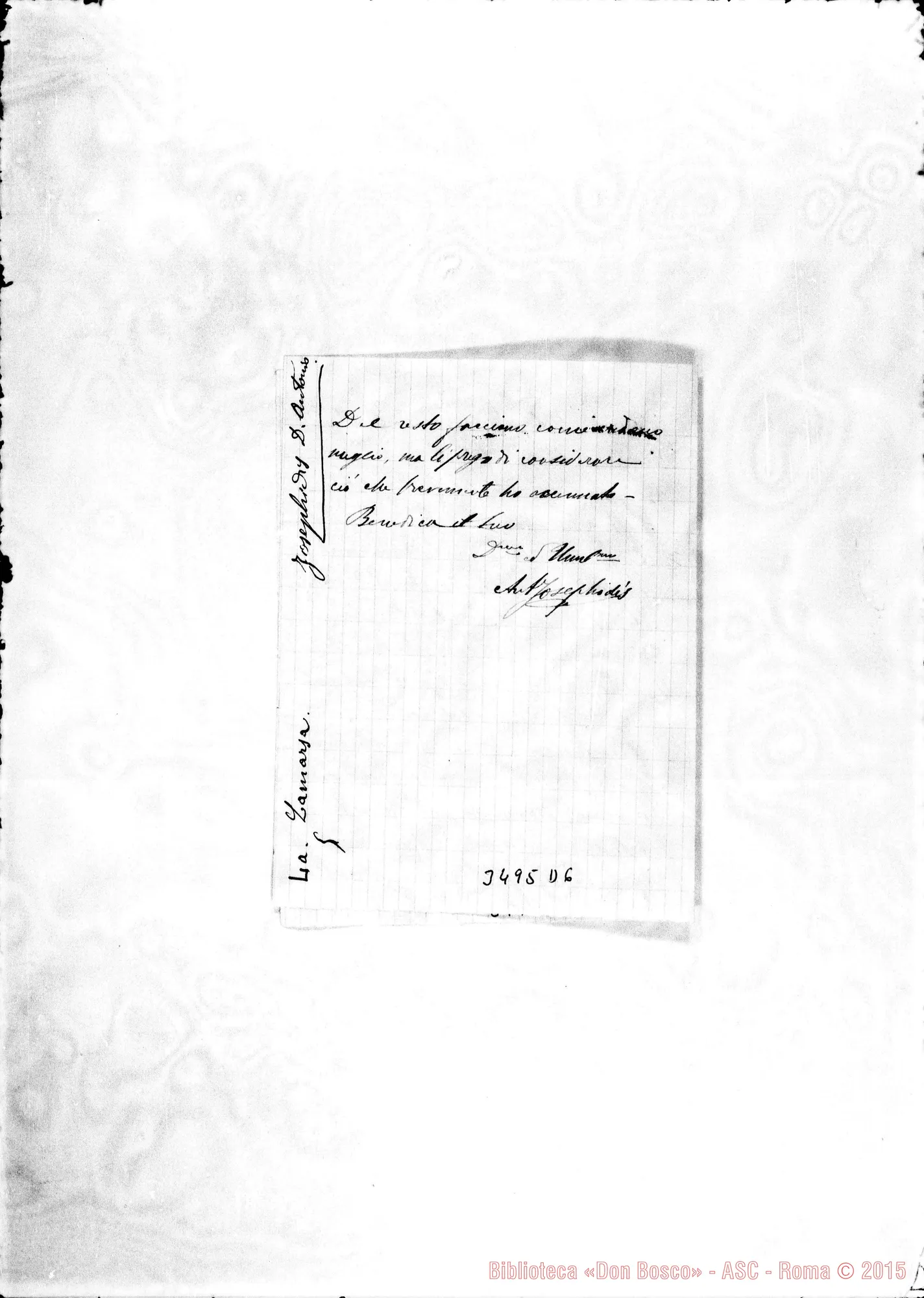 Fotogramma D 6 — Don Antonio Josephidi-Don Durando. La Marsa, 15-03-1902 Autogr. Durando