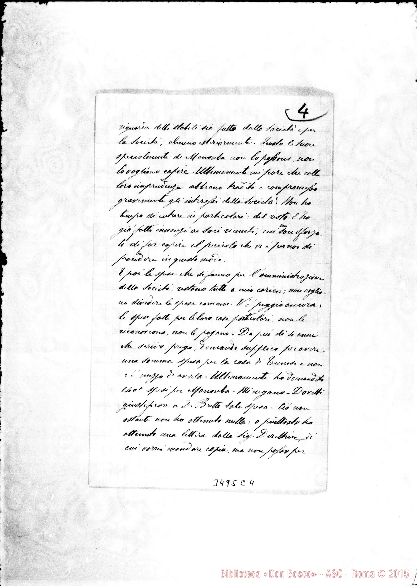 Fotogramma E 4 — Don Antonio Josephidi-Don Rinaldi, il 23-05-1902 Autogr. Rinaldi