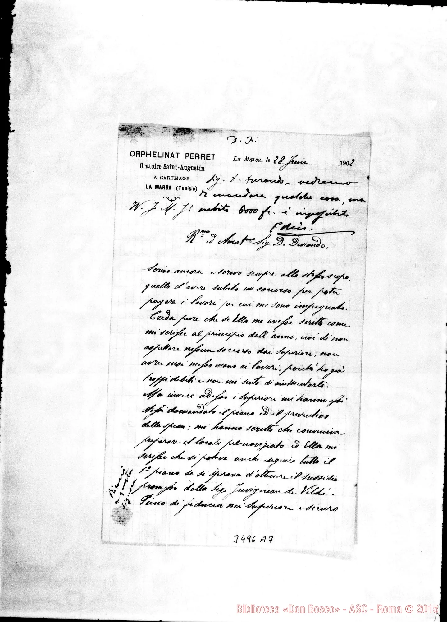 Fotogramma A 7 — Don Antonio Josephidi-Don Durando, il 28-06-1902 Autogr. Rua E Rinaldi