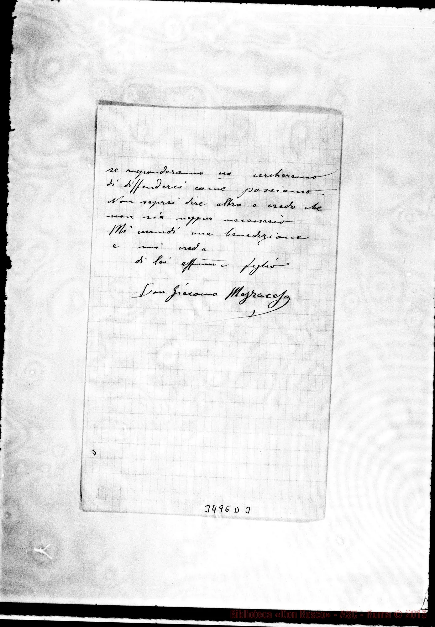 Fotogramma D 3 — Don Giacomo Mezzacasa-Don Rua. La Marsa, 12-11-1902