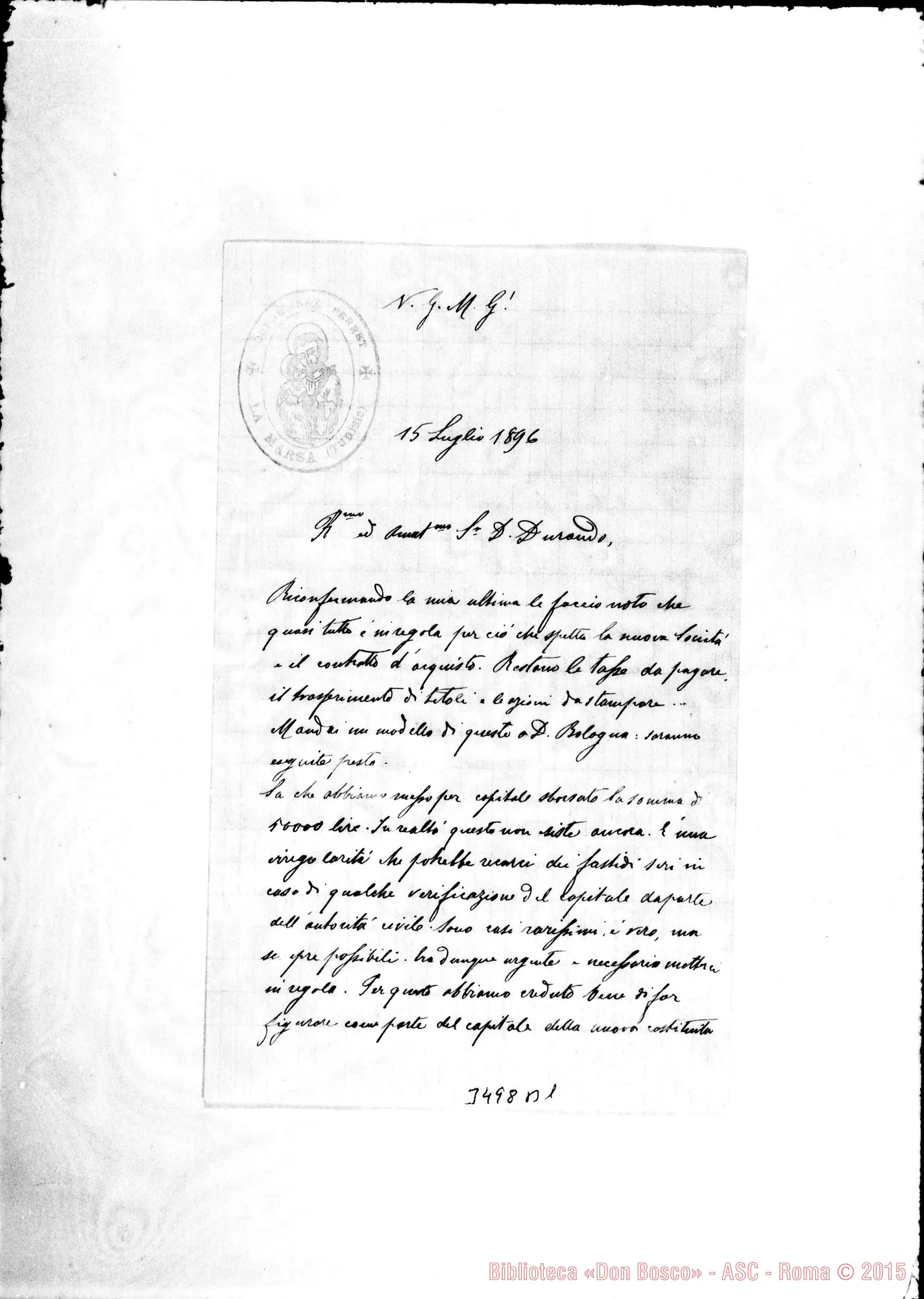 Fotogramma B 1 — Don Josephidi-Don Durando. La Marsa, 15-07-1896