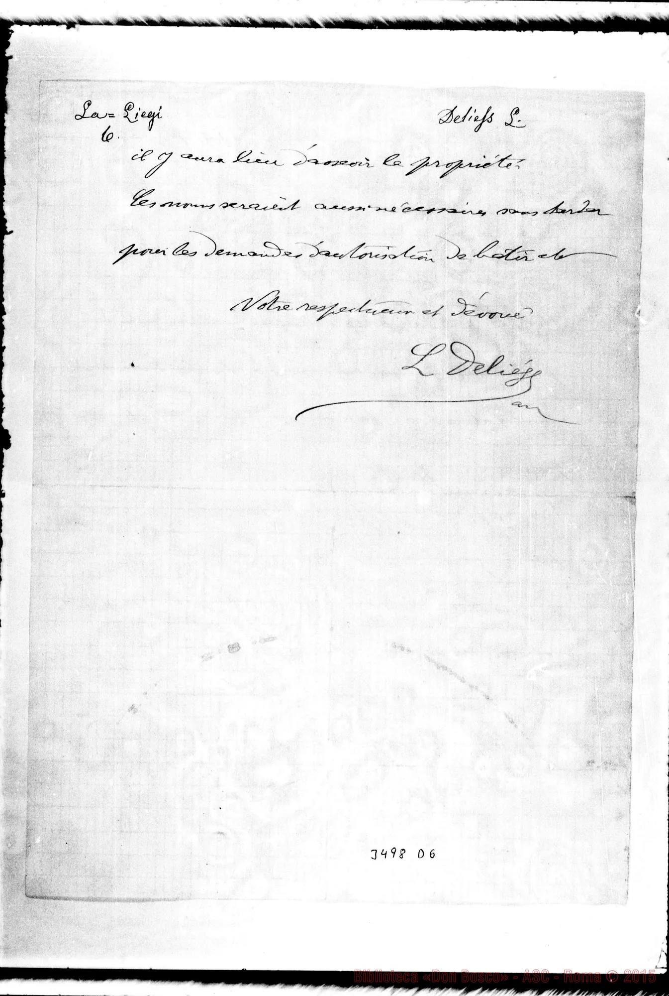 Fotogramma D 6 — Avv. Deliége-Monsieur le Directeur. Liége, 18-12-1900