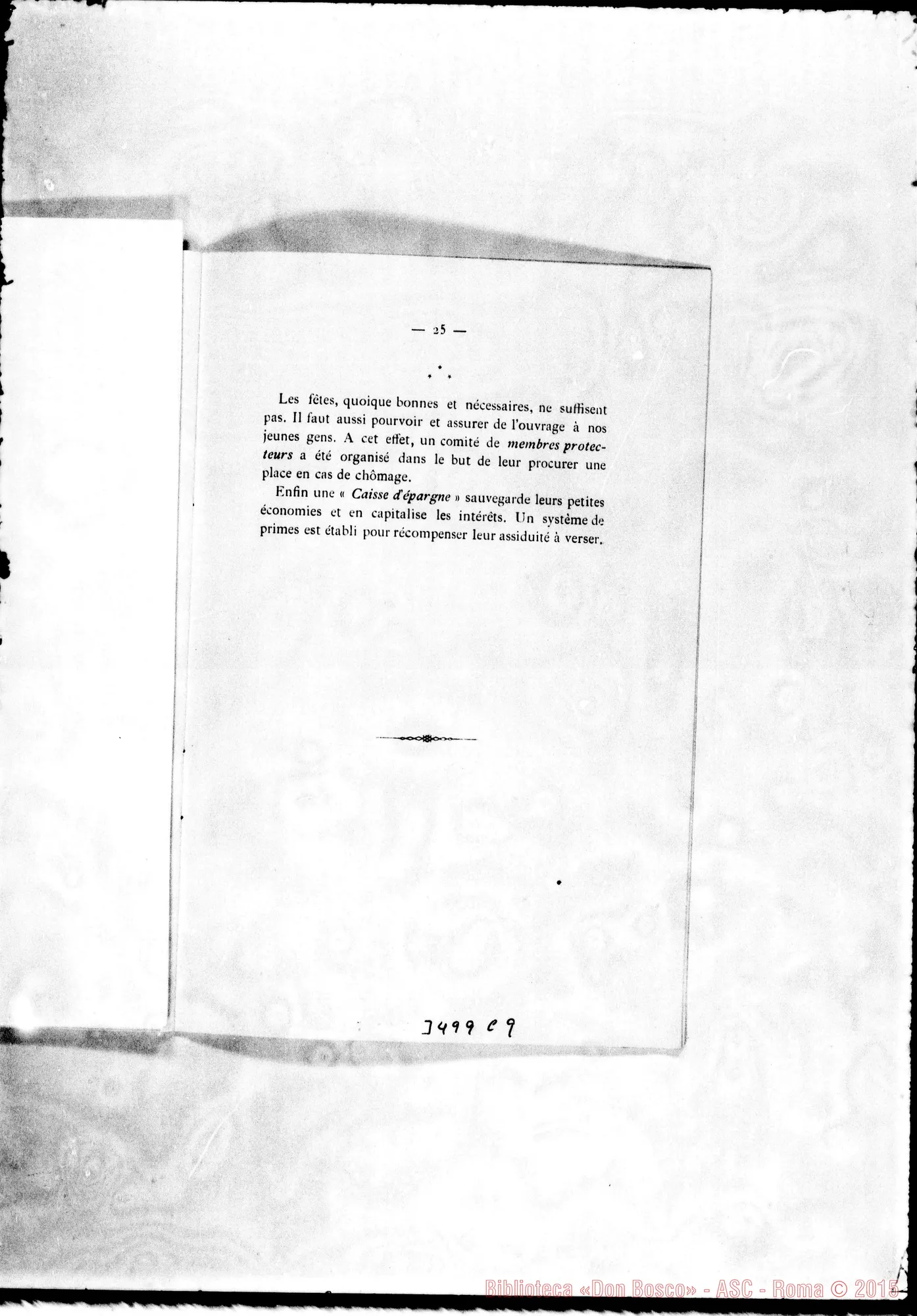 Fotogramma C 9 — Maison de Famille Saint Joseph: rapporto. 1904 Stampato