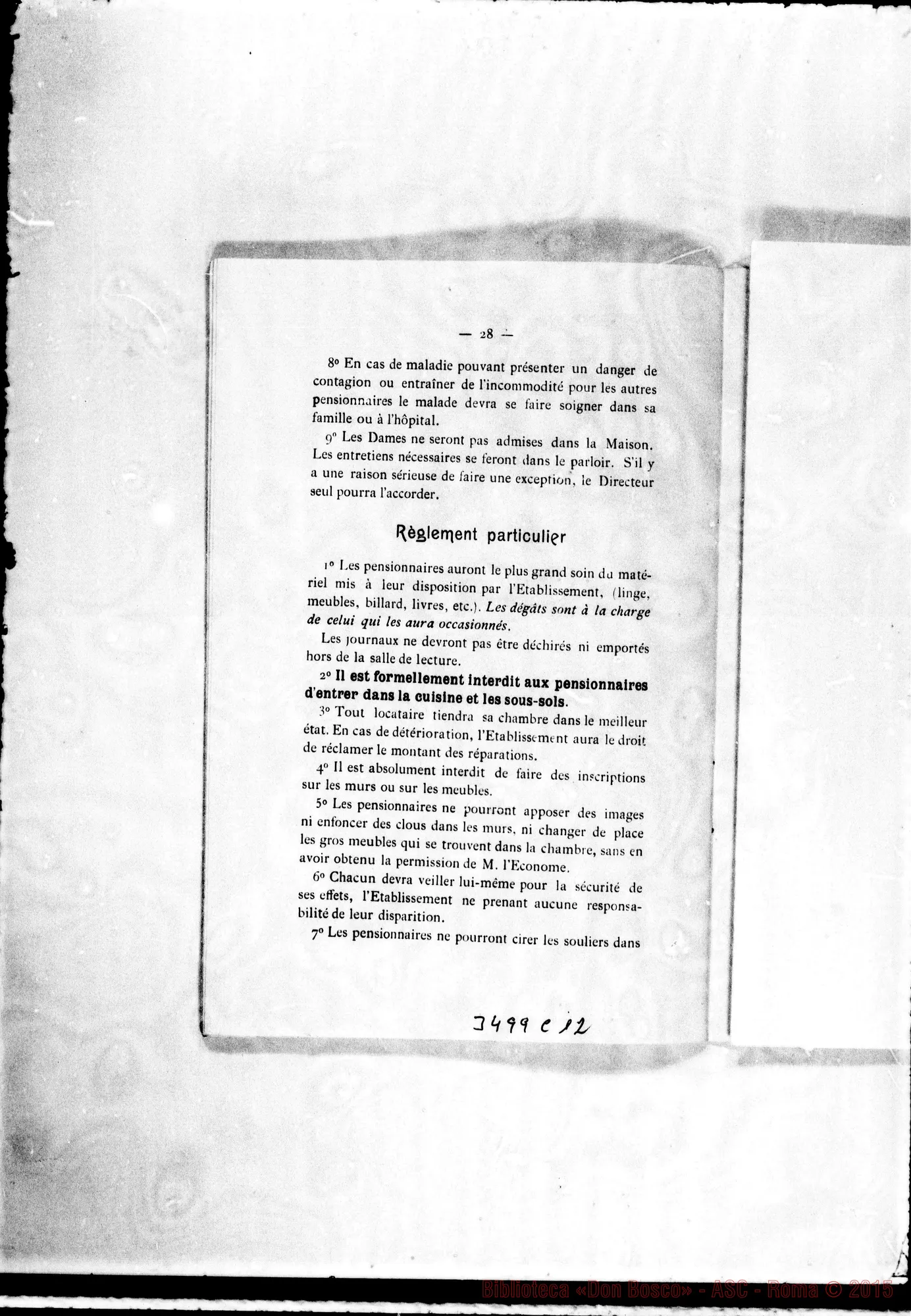 Fotogramma C 12 — Maison de Famille Saint Joseph: rapporto. 1904 Stampato