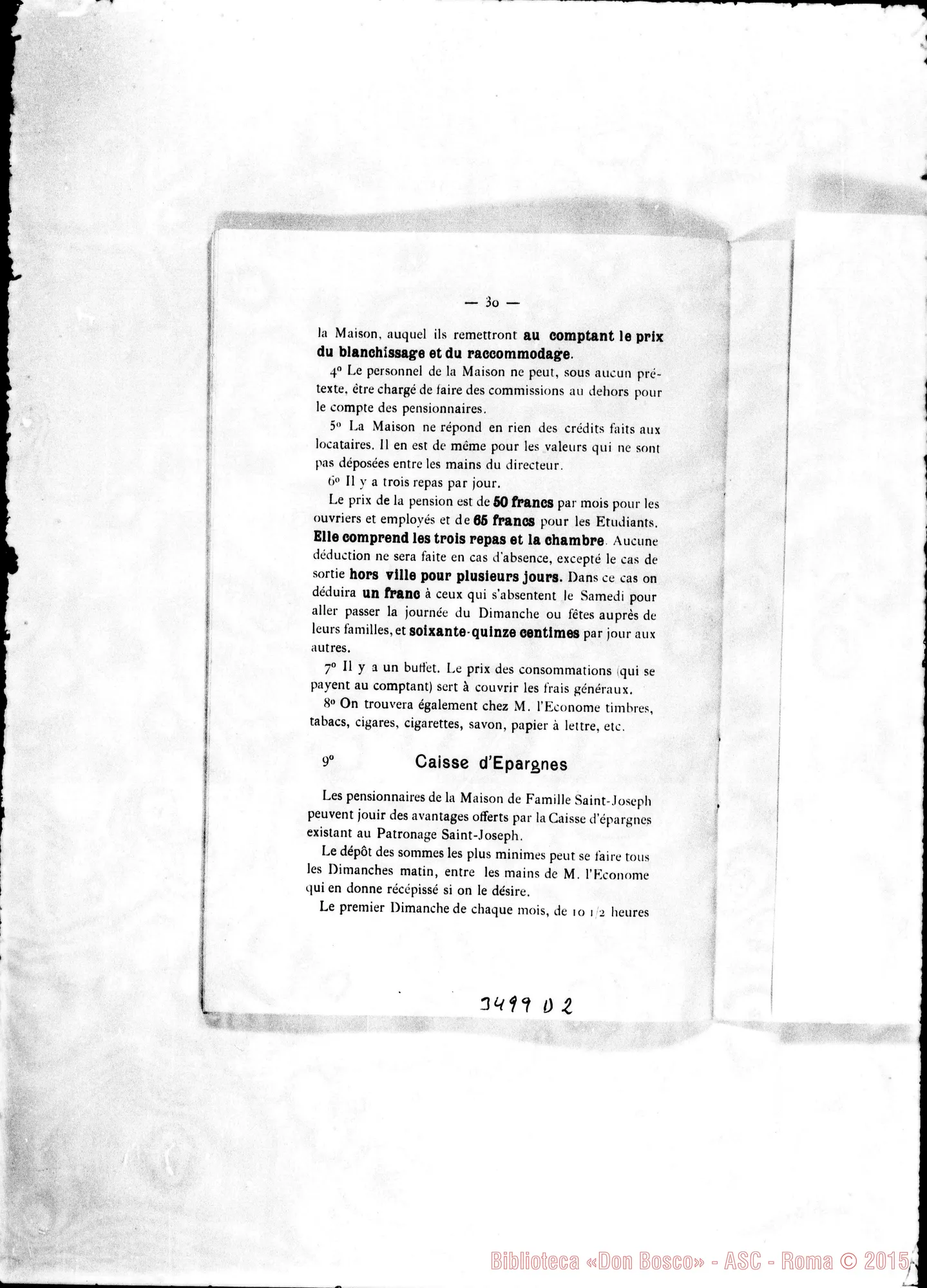Fotogramma D 2 — Maison de Famille Saint Joseph: rapporto. 1904 Stampato
