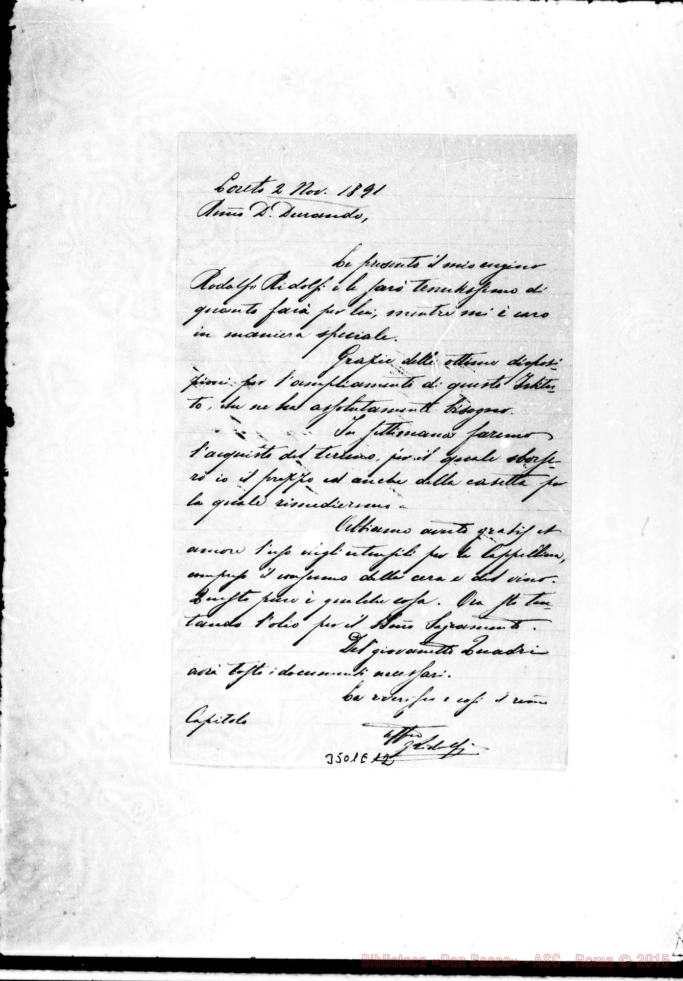 Fotogramma E 12 — Can. Giuseppe Ridolfi-Don Durando. Loreto, 2-11-1891
