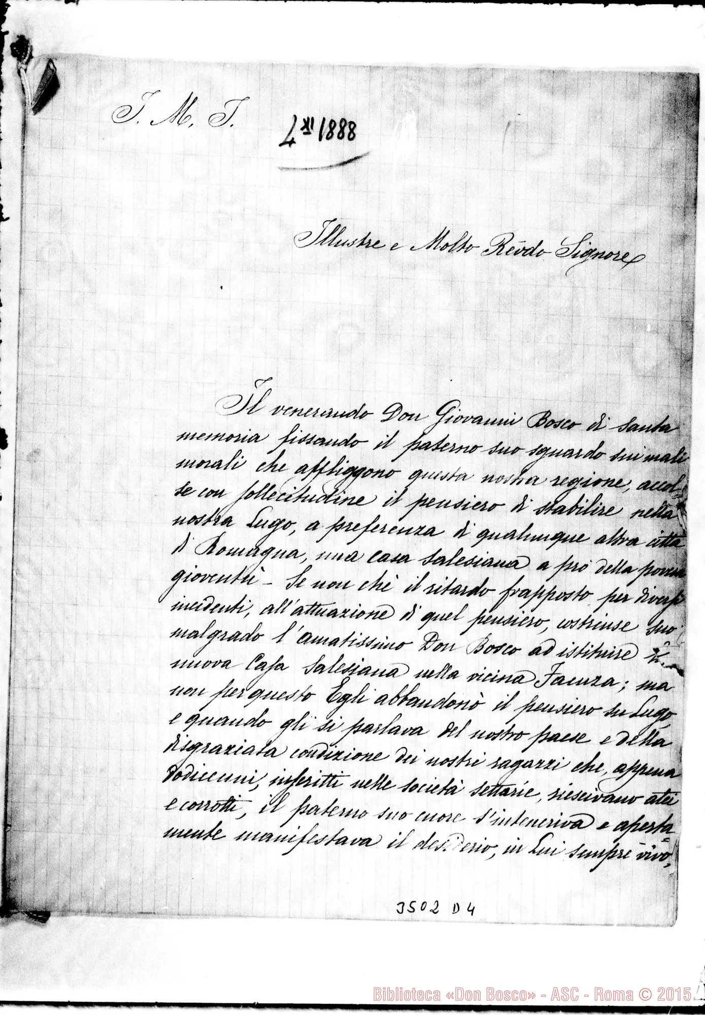 Fotogramma D 4 — Gustavo Altini-Rev.do Sig. Lugo, 4-11-1888