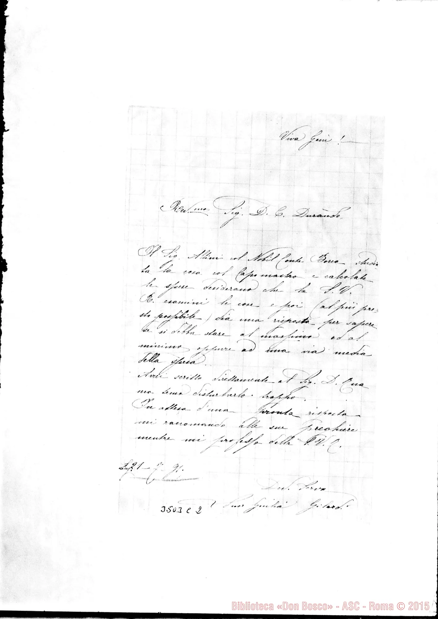 Fotogramma C 2 — Suor Giulia Gilardi-Don Durando. Lugo, 21-07-1891