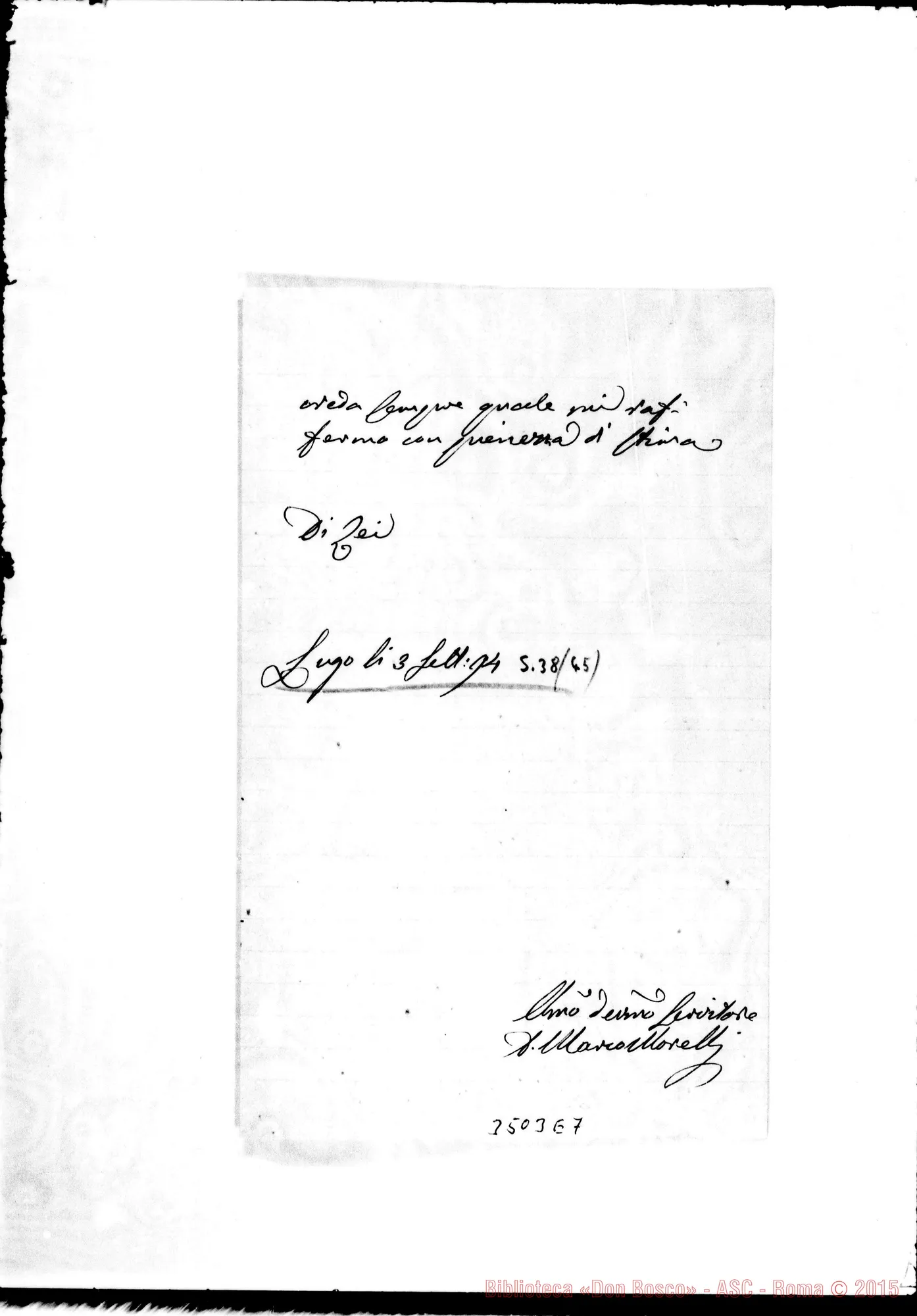 Fotogramma E 7 — Don Marco Morelli-Sig.ra Marchesa. Lugo, 3-02-1894