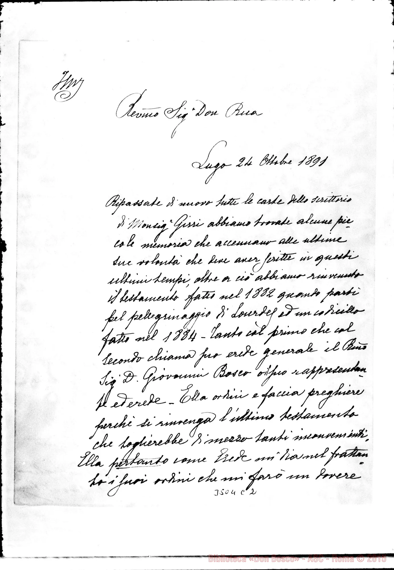 Fotogramma C 2 — Gustavo Altini-Don Rua. Lugo, 24-10-1891