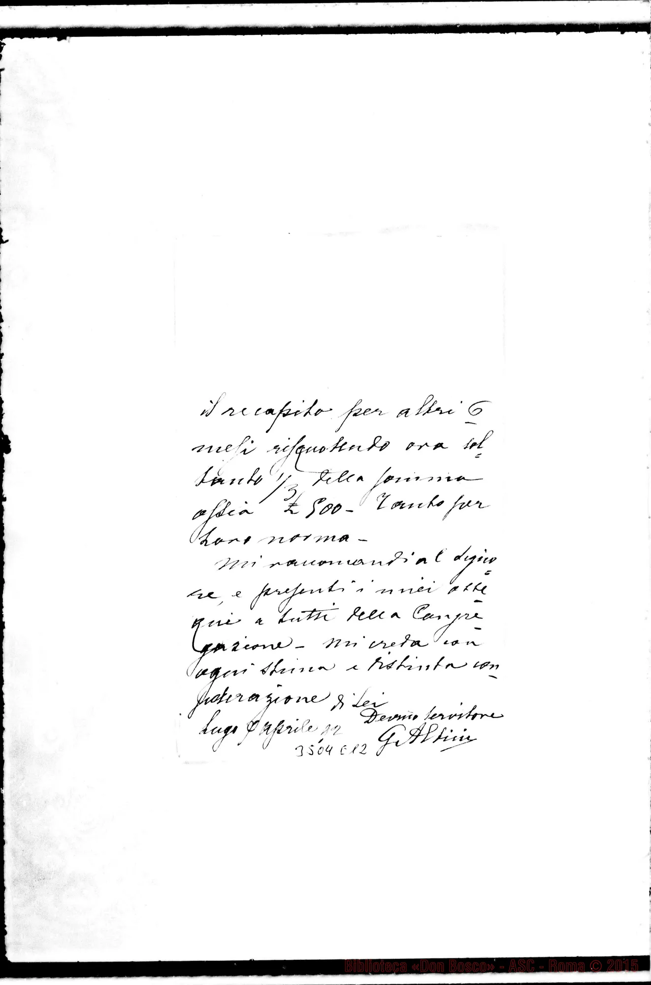 Fotogramma E 12 — Gustavo Altini-Don Rua. Lugo, 7-04-1892