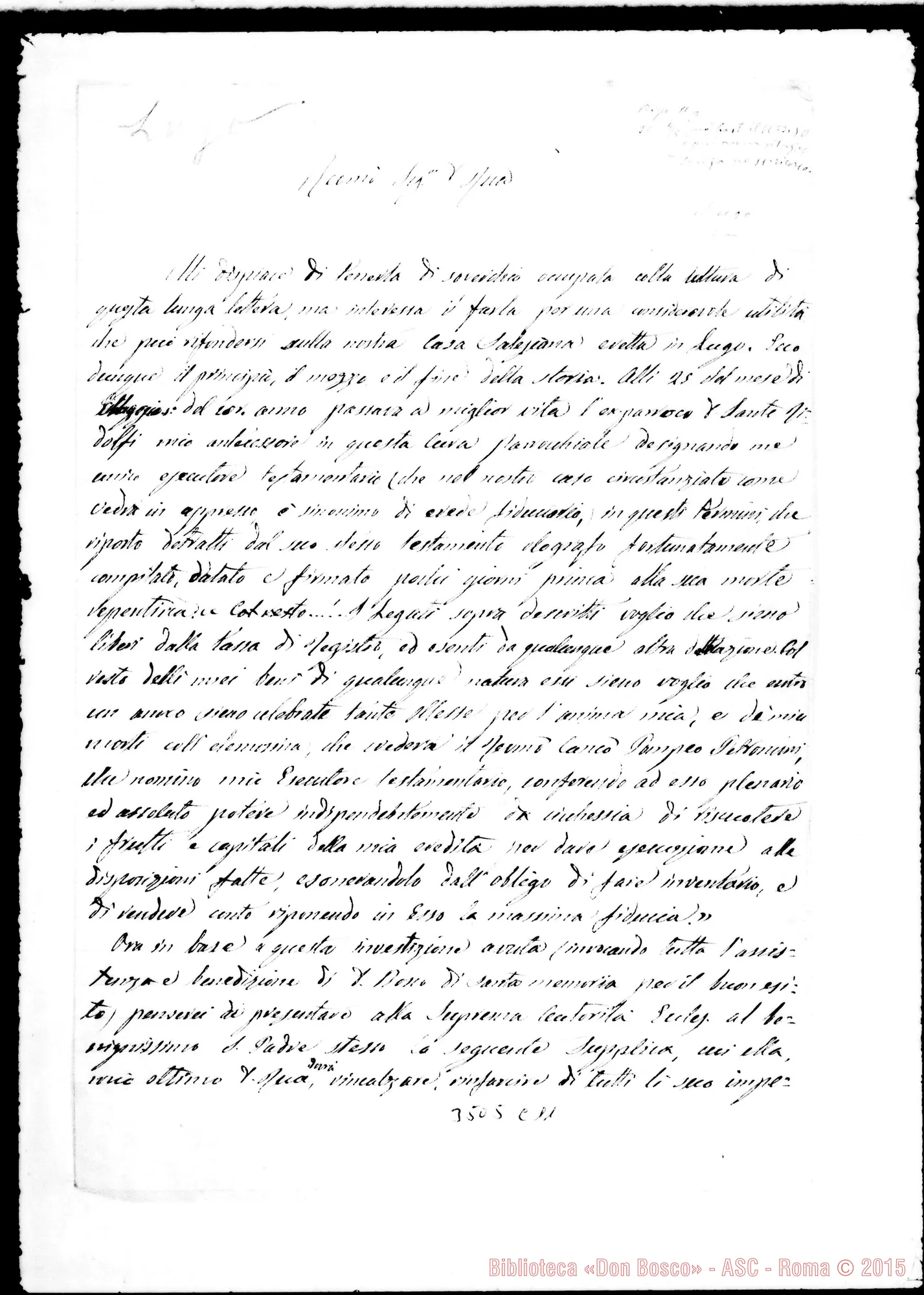 Fotogramma C 11 — Don Pompeo Petroncini-Don Rua. Lugo, 7-03-1895 Cfr. anche 2.577 B 2 in avanti.