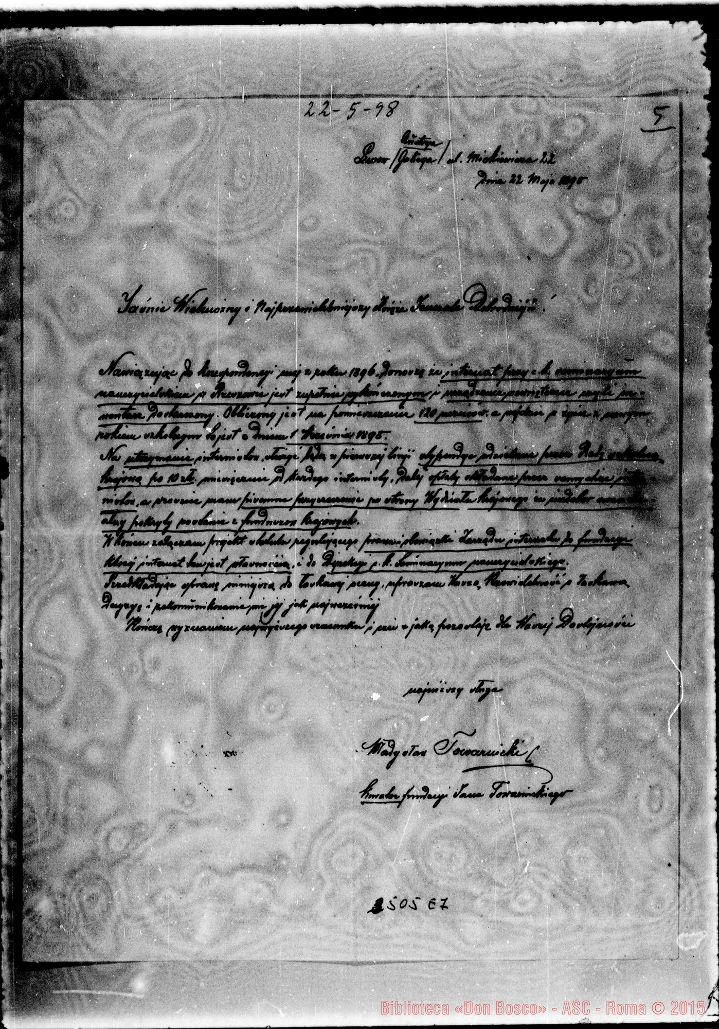 Fotogramma E 7 — Fowarnicki-Don Rua, il 22-05-1898