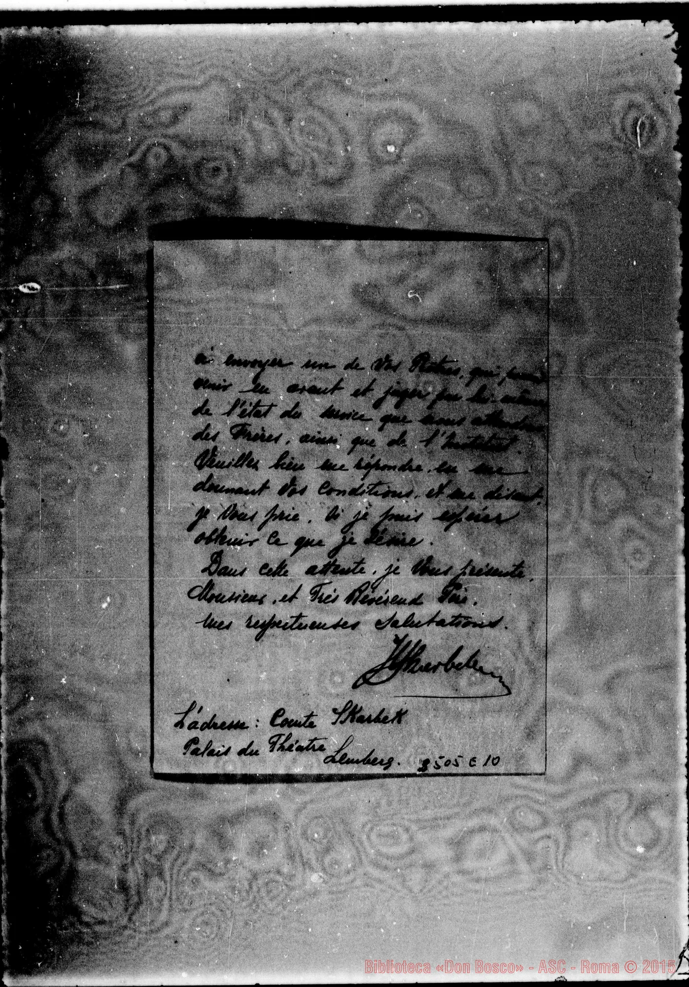 Fotogramma E 10 — Comte Henri Skarbek-Révérend Pére. Lemberg, 5-09-1895