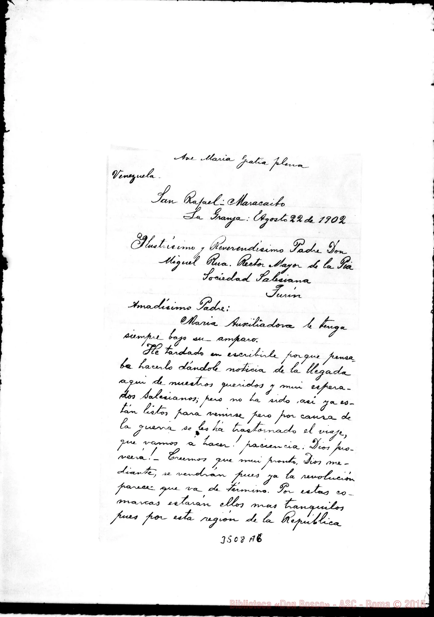 Fotogramma A 6 — Pbro. Luis de Vicente-Don Rua. San Rafael, 22-08-1902