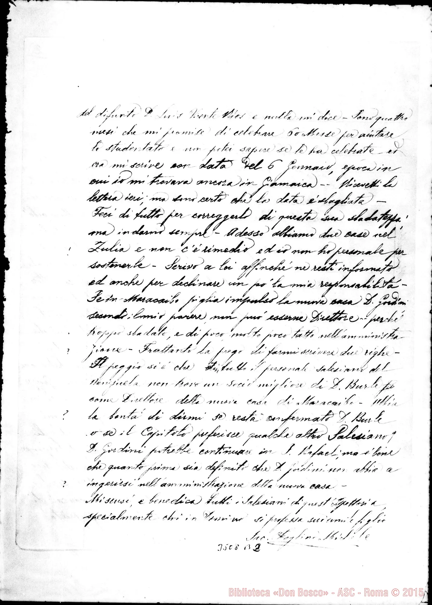 Fotogramma B 2 — Don Foglino-Don Rua. Caracas, 16-02-1906 Autogr. Rua