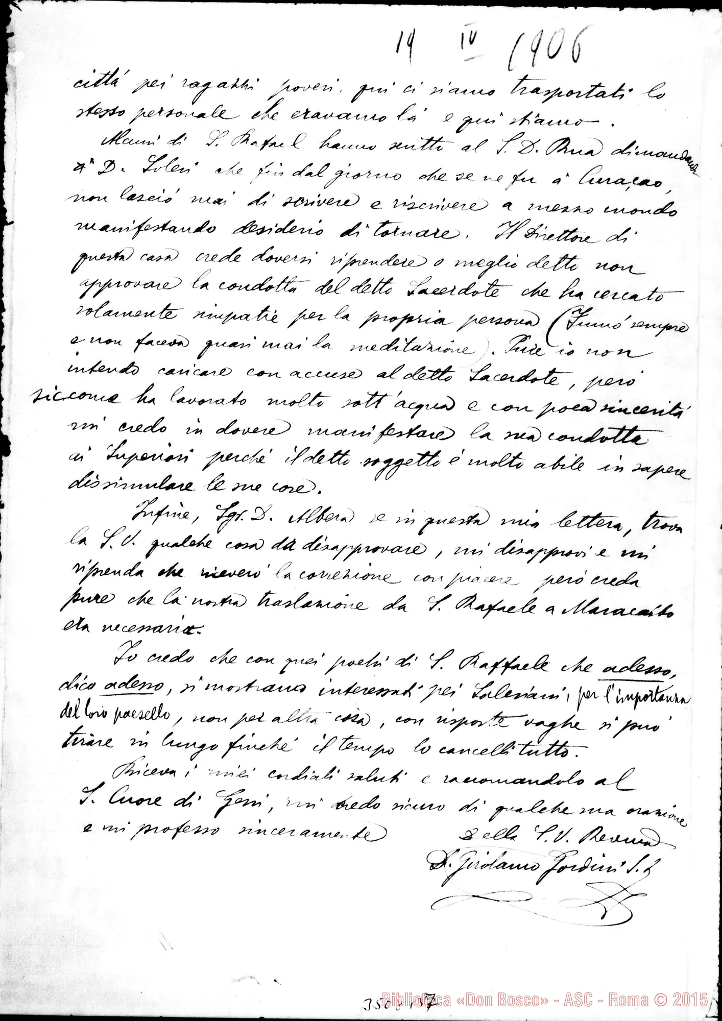 Fotogramma B 7 — Don Girolamo Gordini, S.J.-Don Albera. Maracaibo, 17-04-1906