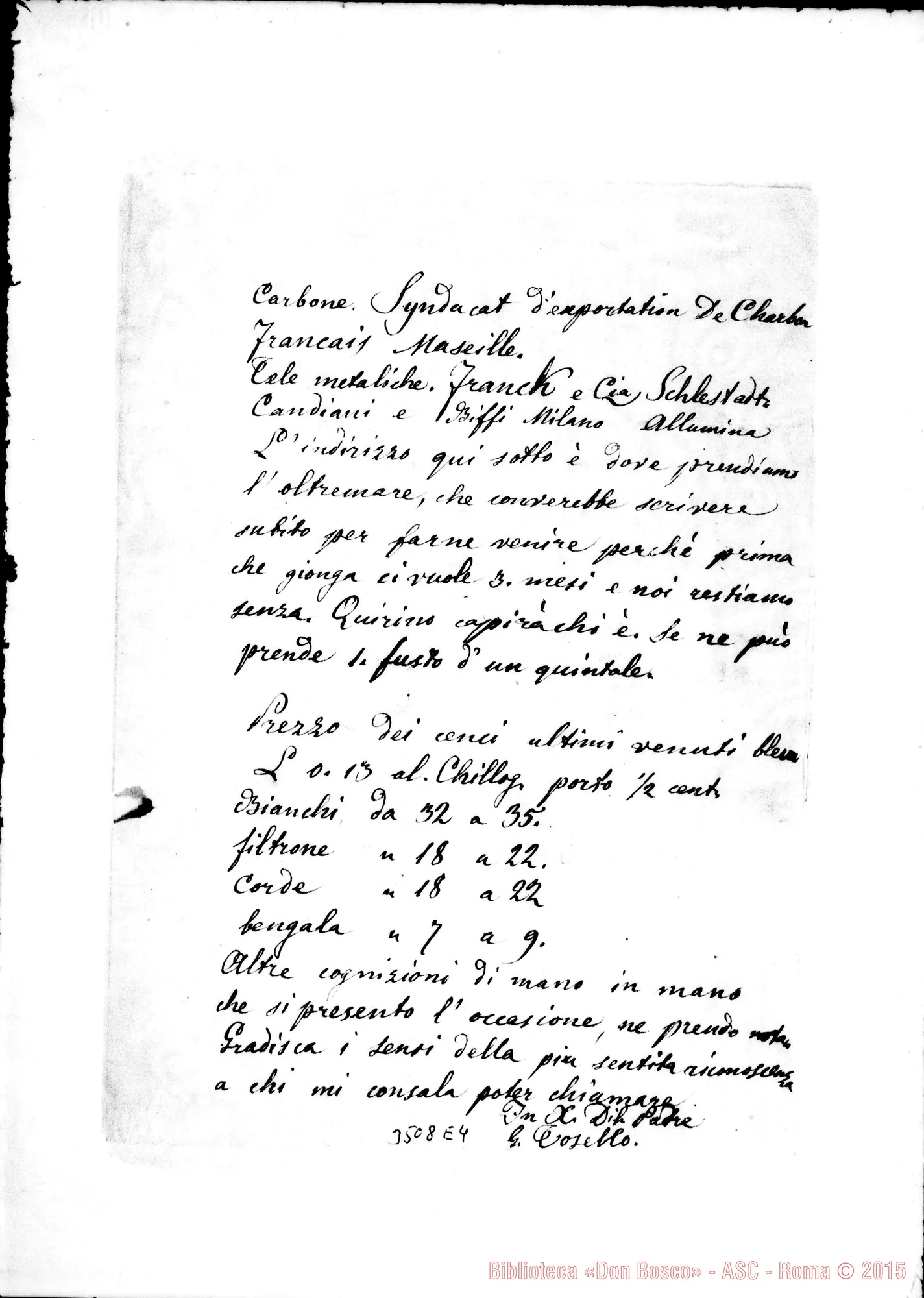 Fotogramma E 4 — Coad. Giuseppe Tosello-Don Rua. Mathi, 25-06-1878