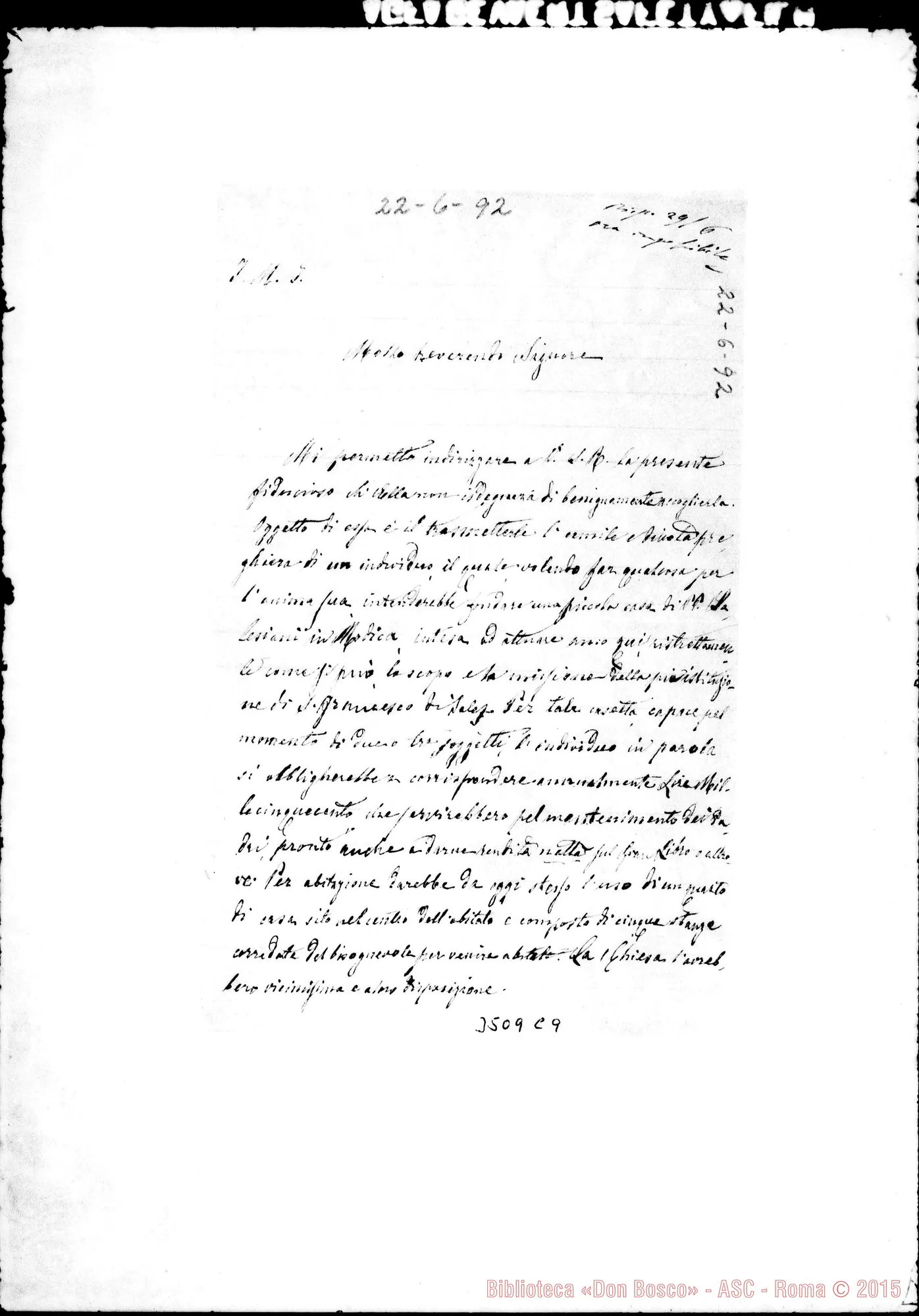 Fotogramma C 9 — Modica Bassa: Don Vincenzo Romano-Rev.do Sig. Modica, 22-06-1892