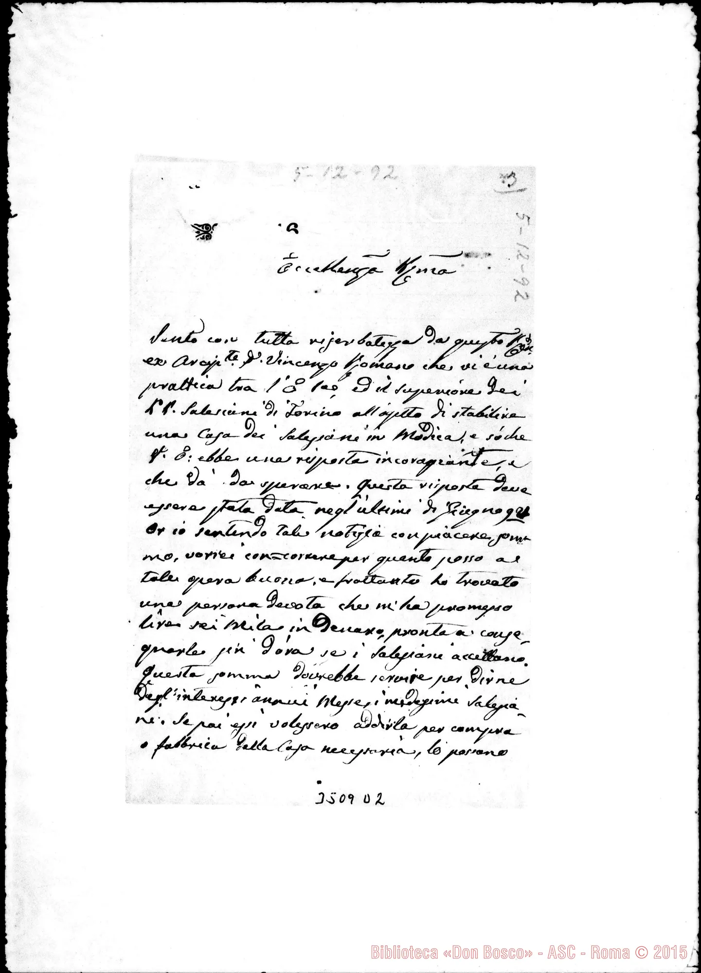 Fotogramma D 2 — Can. Raffaele Cannata-Eccellenza Rev.ma. Modica, 5-12-1892