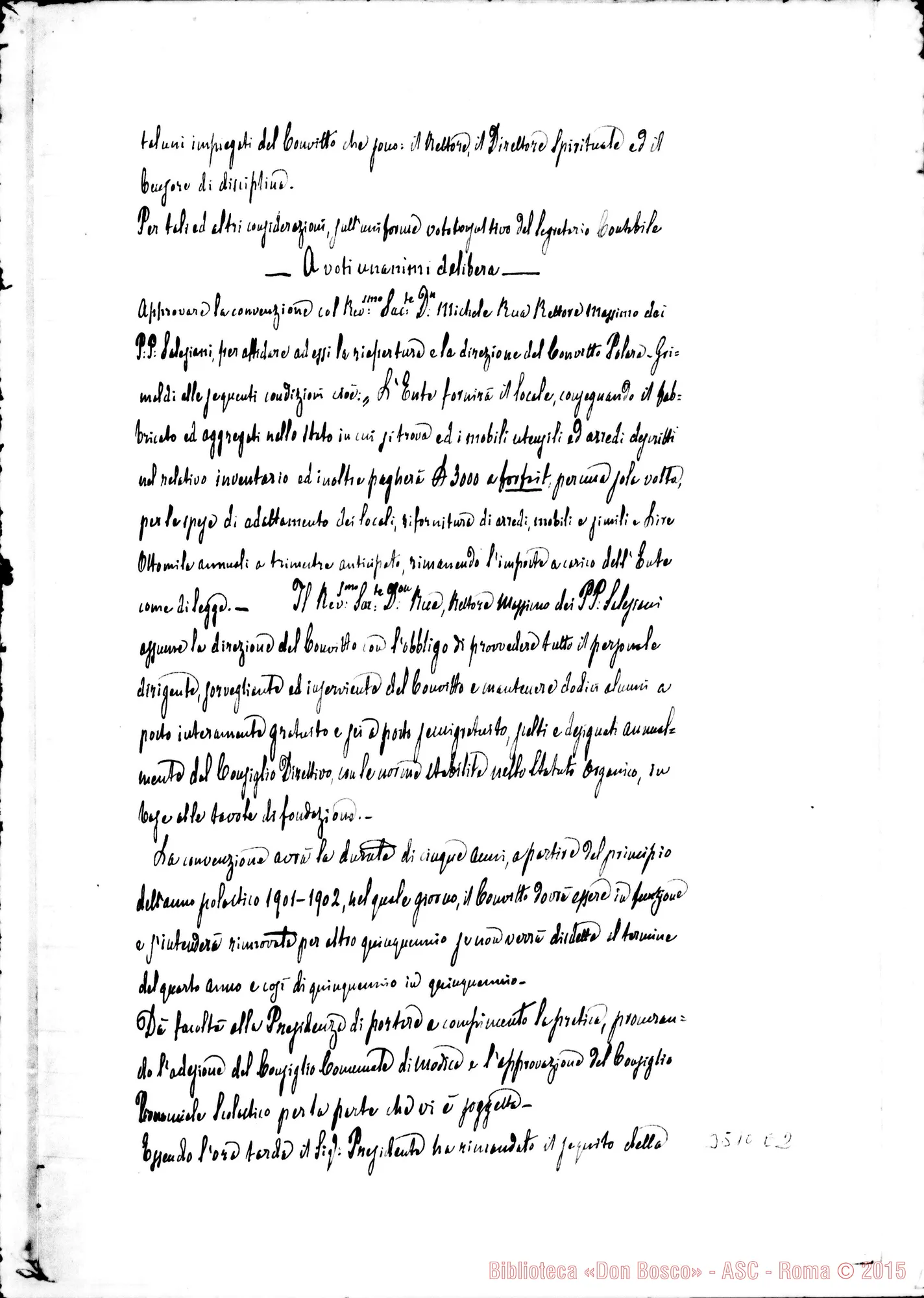 Fotogramma E 2 — Copia del deliberato il 31-10-1900
