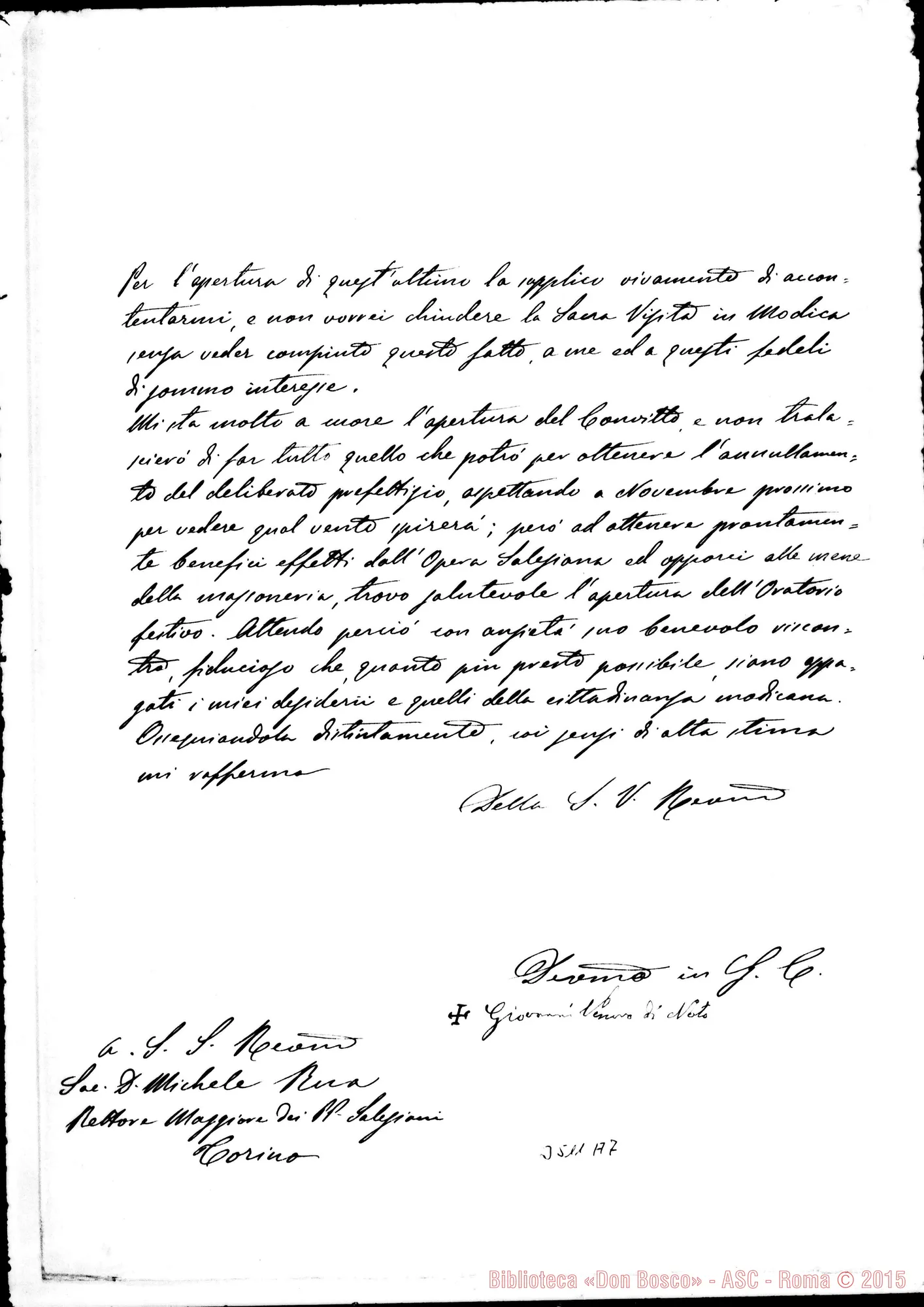 Fotogramma A 7 — Giovanni Blandini, vesc.-Don Rua. Modica, 30-07-1901